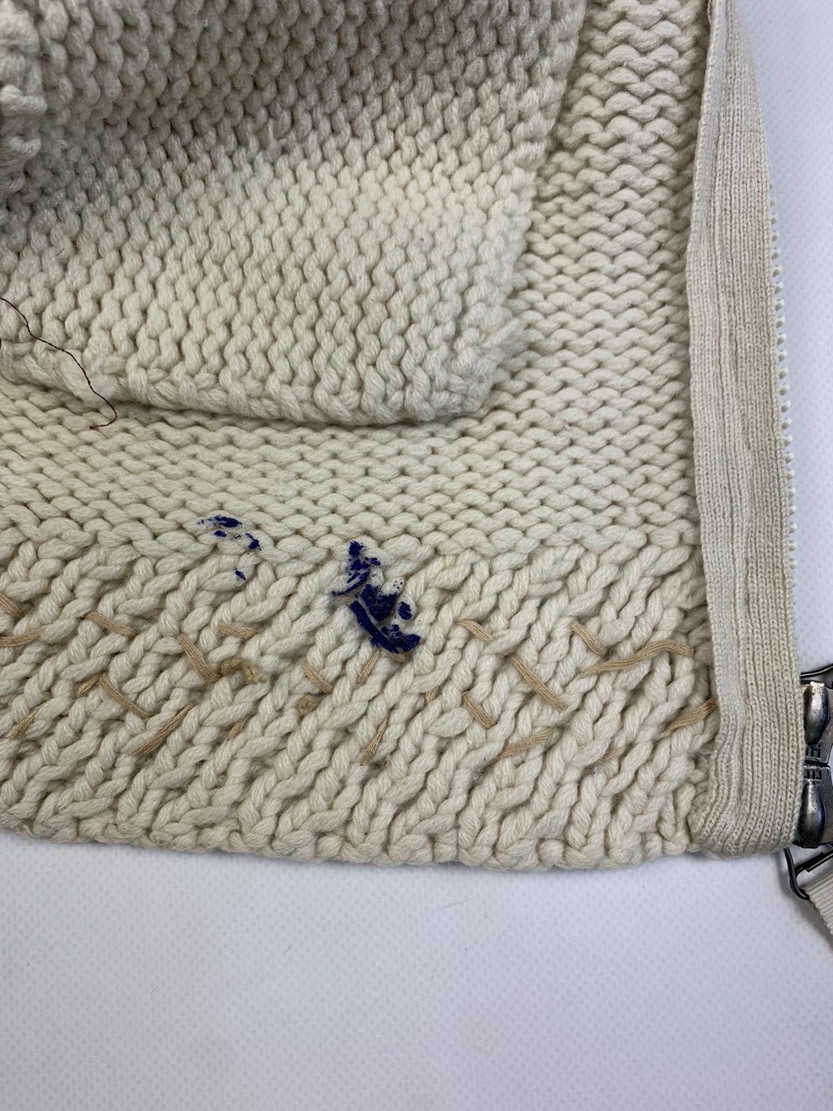 Japanese Brand × Maharishi × Vintage !Rare! Maharishi big dragon logo hand knit cardigan sweater Size US L / EU 52-54 / 3 - 13 Thumbnail