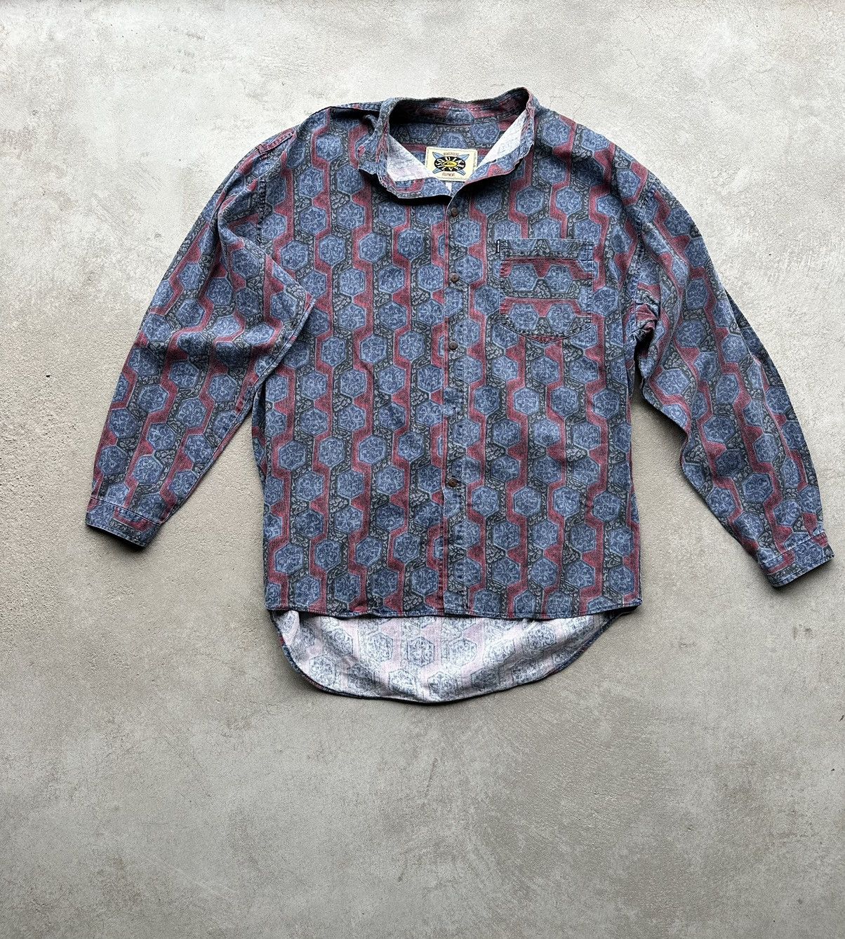 80's Quiksilver Surf Abstract Shirt Button Up