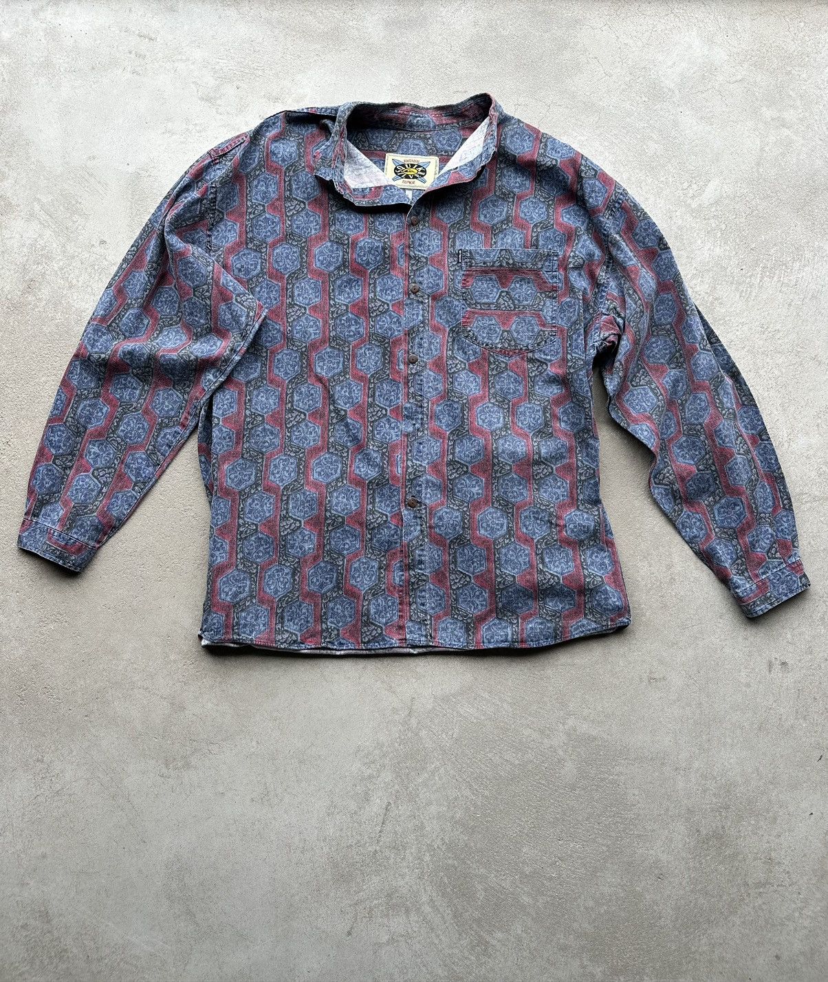90’s Quiksilver Surf Abstract Shirt Button Up