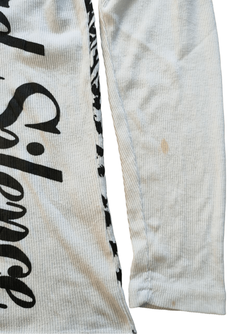 Japanese Brand ❎ Dead Silence Overprint T Size XS / US 0-2 / IT 36-38 - 4 Thumbnail