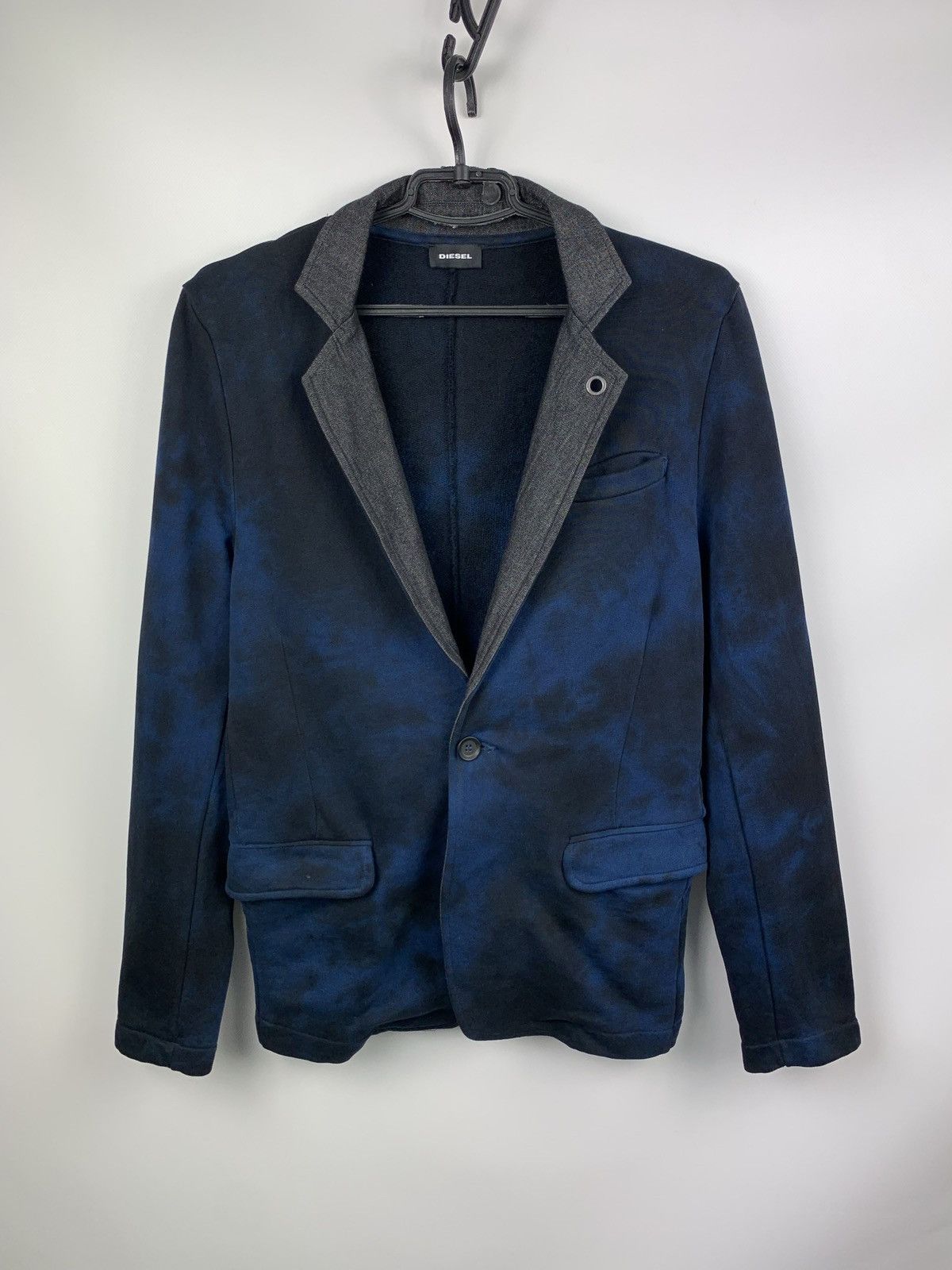 Diesel Diesel women’s blazer jacket size 14 blue / black Size L / US 10 / IT 46 - 1 Thumbnail
