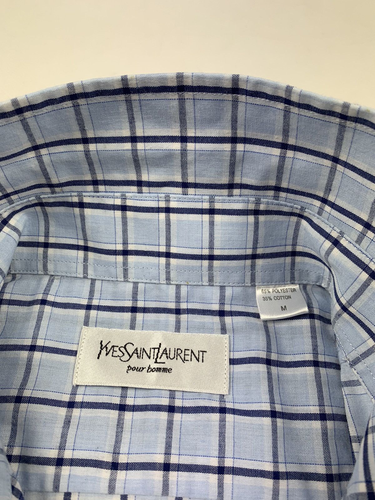 Yves Saint Laurent Yves Saint Laurent men’s short sleeve checked vintage shirt Size US M / EU 48-50 / 2 - 8 Thumbnail