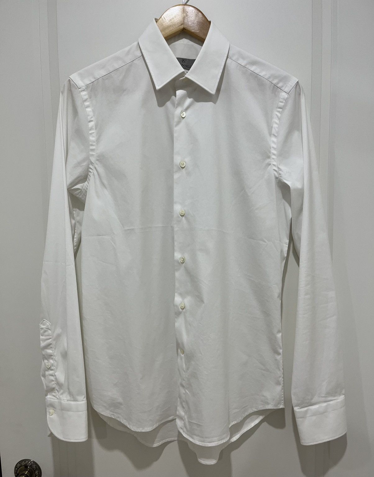Canali Slim-Fit Stretch Cotton-Blend Poplin Shirt Size US M / EU 48-50 / 2 - 1 Thumbnail