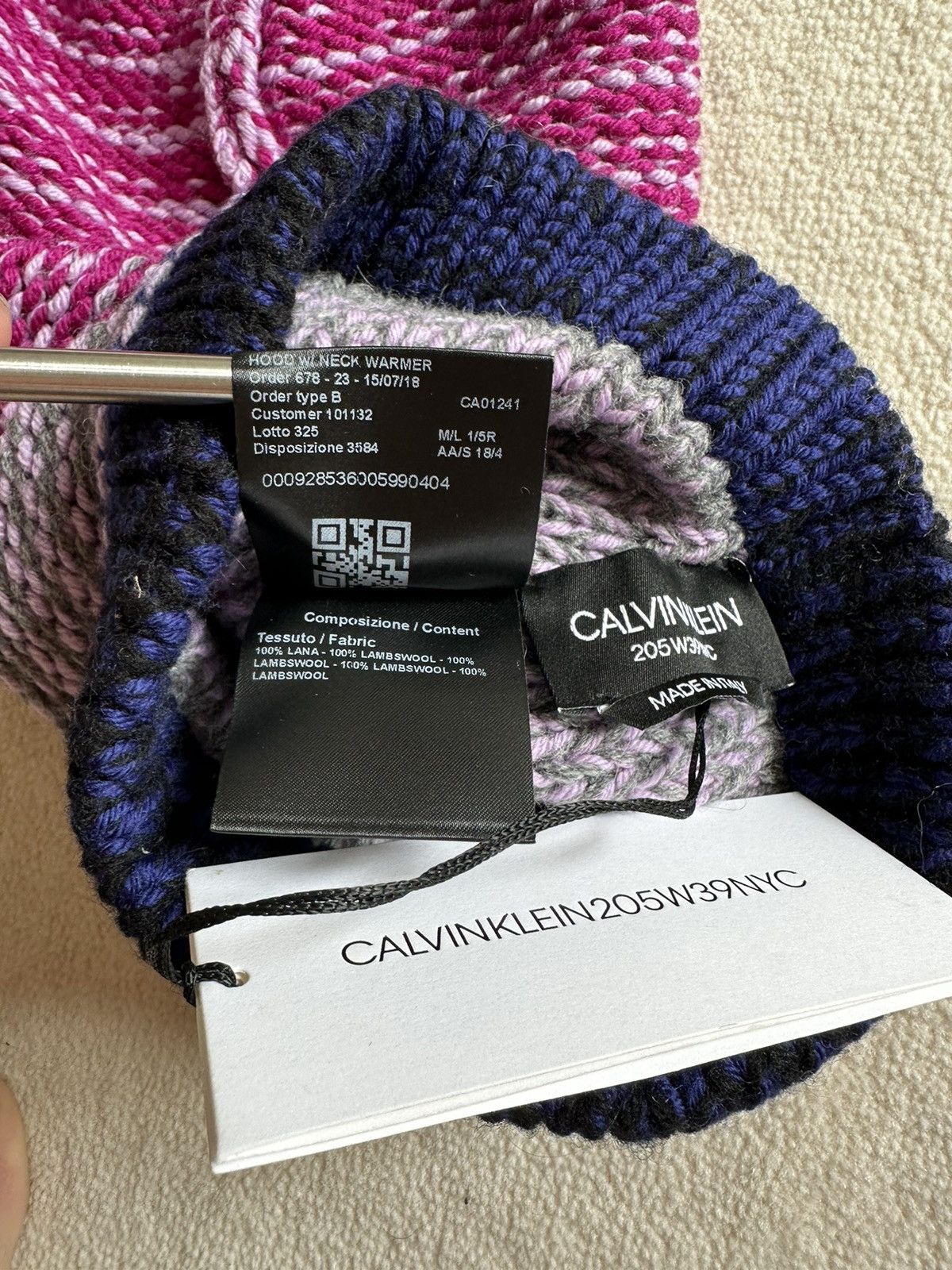 Calvin Klein 205W39NYC FW18 Rare Calvin Keline 205w39nyc Raf Simons ski balaclava Size ONE SIZE - 8 Thumbnail