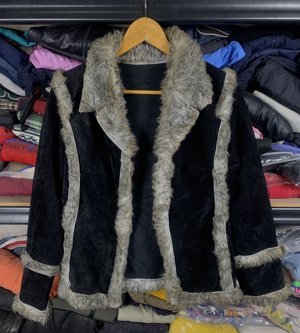 image of Avant Garde x Vintage Fur Cardigan Jacket By Rei Risee in Black, Women's (Size XS)