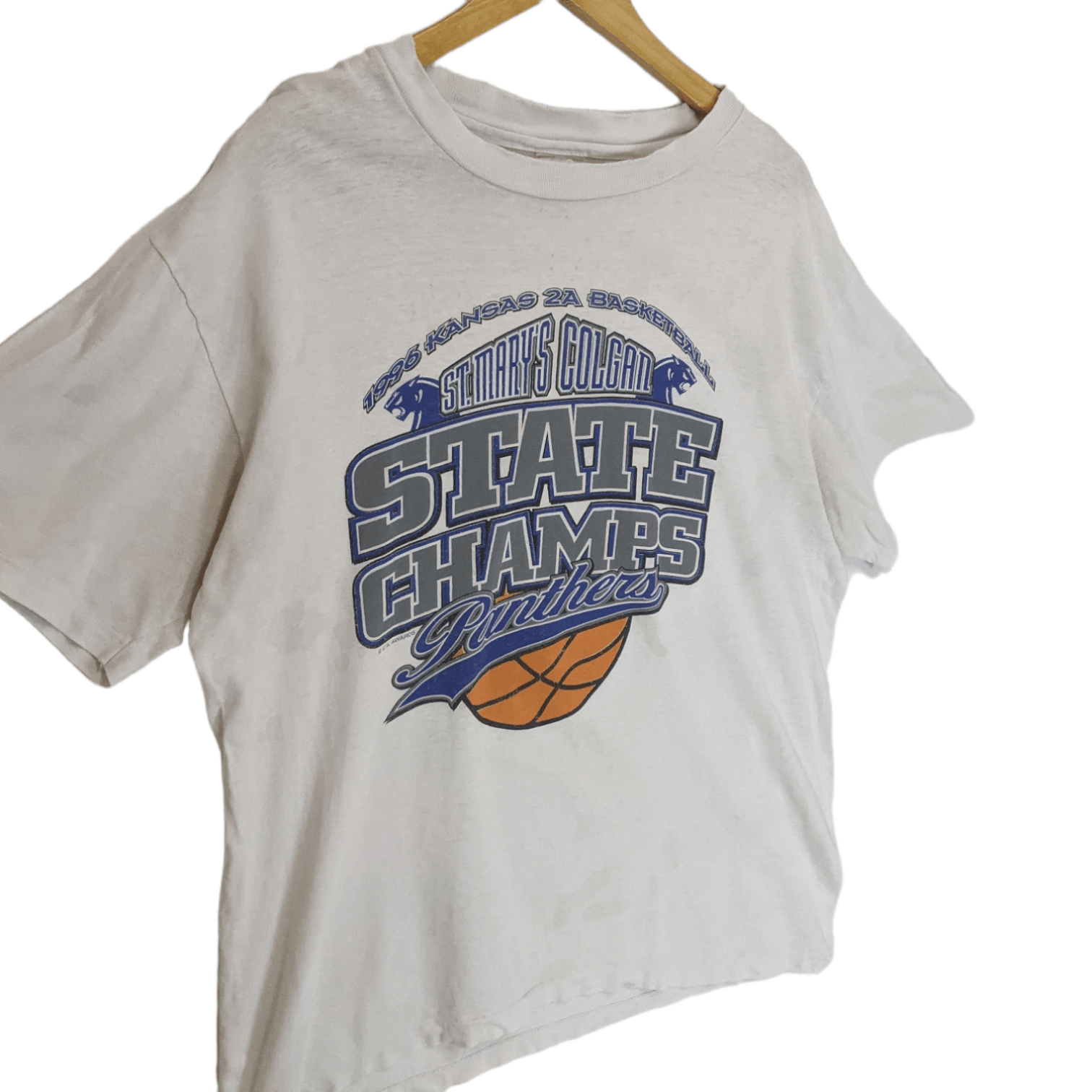 NBA 1996 ST MARY COLGAN Panthers Basketball State Champs Tee Size US L / EU 52-54 / 3 - 3 Thumbnail