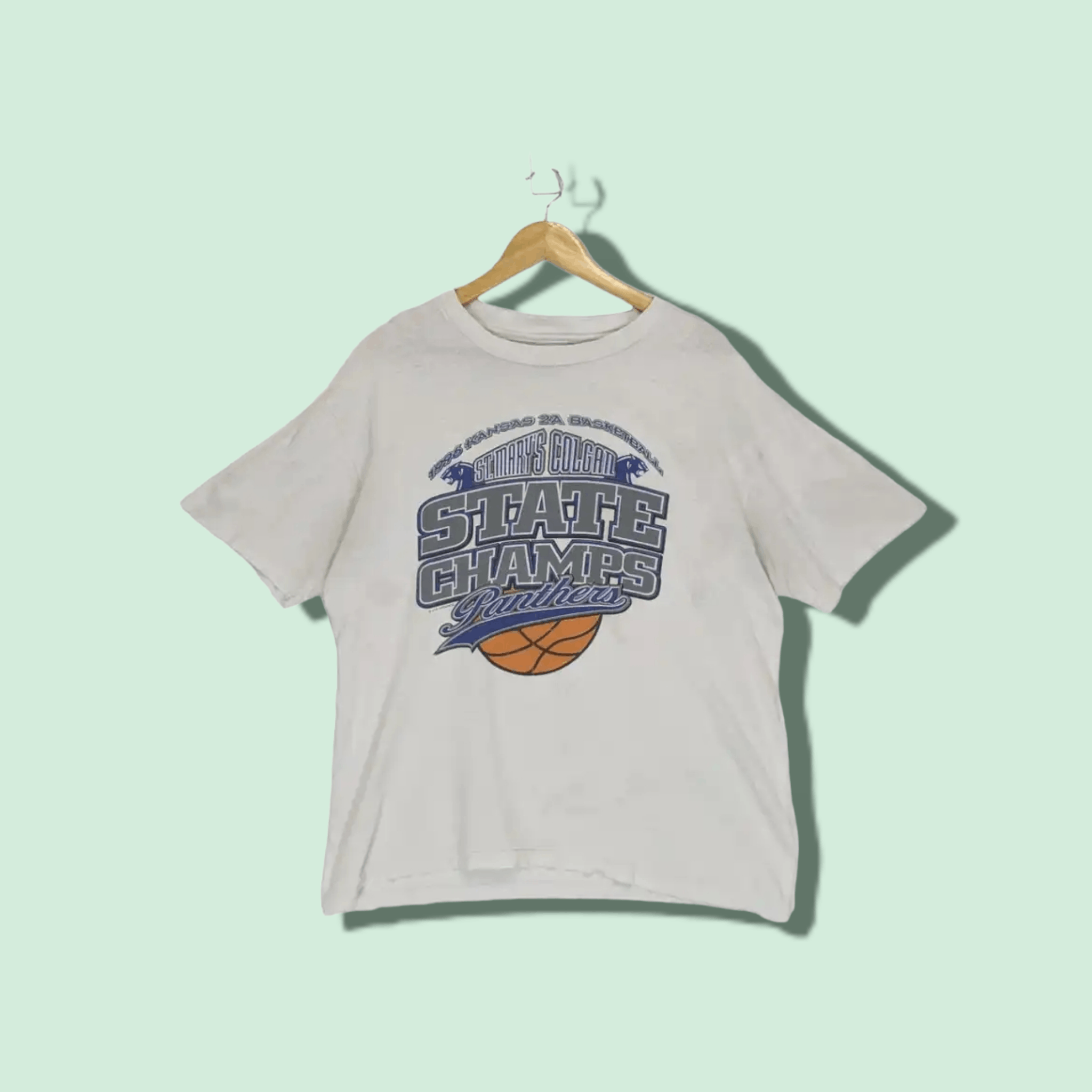 NBA 1996 ST MARY COLGAN Panthers Basketball State Champs Tee Size US L / EU 52-54 / 3 - 1 Thumbnail