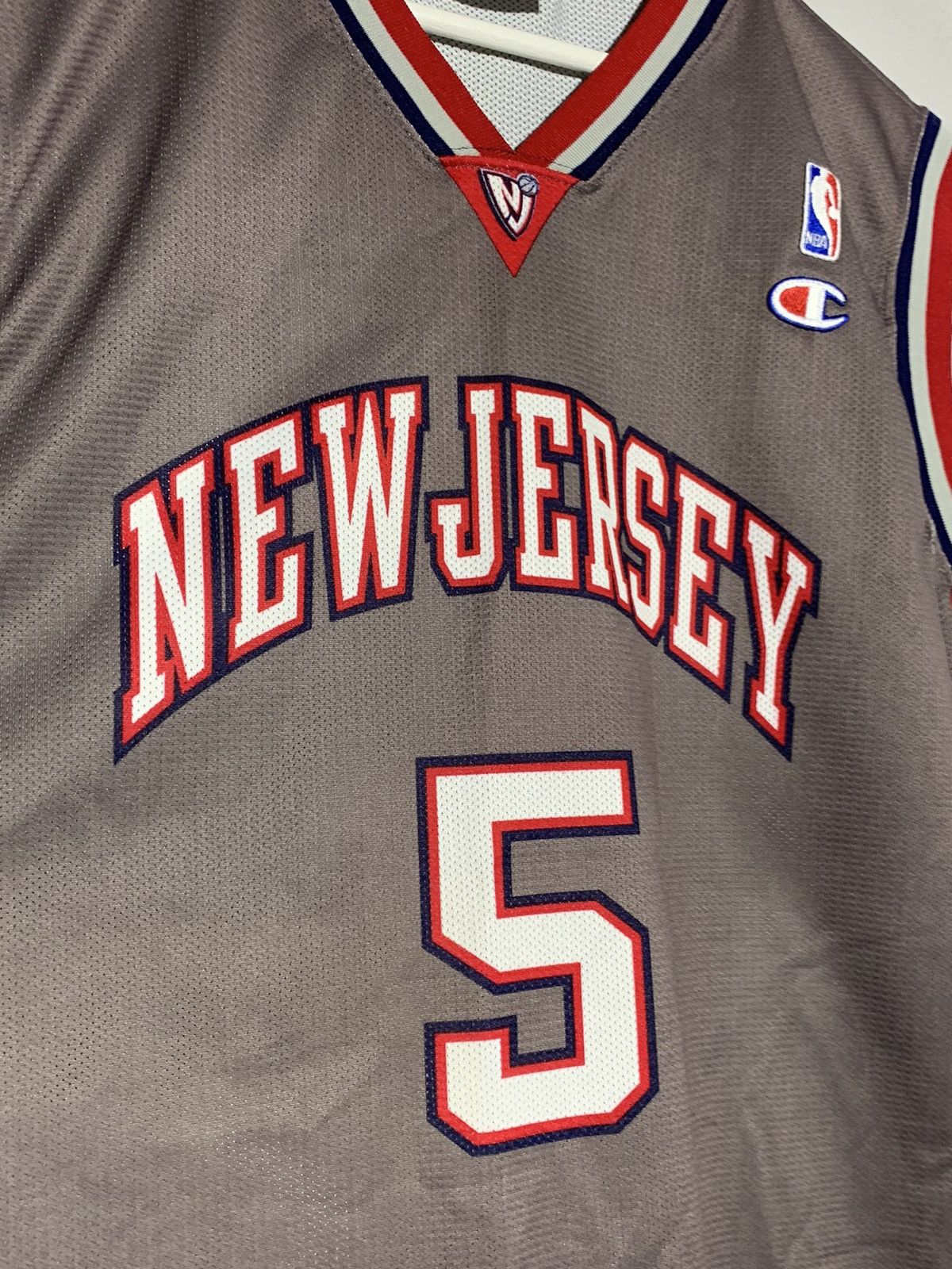 Champion × NBA #5 Jason Kidd New Jersey Y2k Streetwear Champion NBA Jersey Size US L / EU 52-54 / 3 - 7 Thumbnail