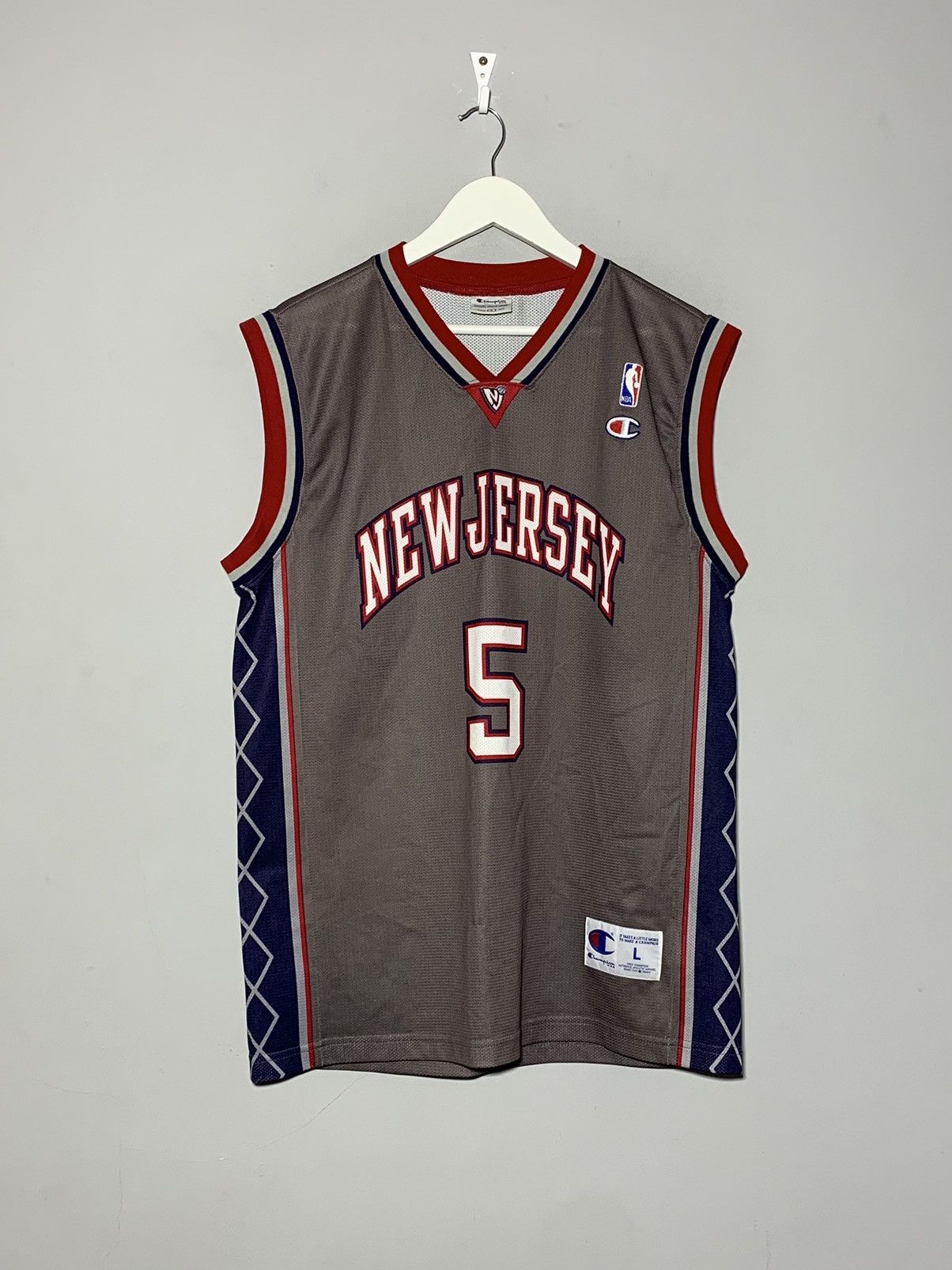 Champion × NBA #5 Jason Kidd New Jersey Y2k Streetwear Champion NBA Jersey Size US L / EU 52-54 / 3 - 2 Thumbnail