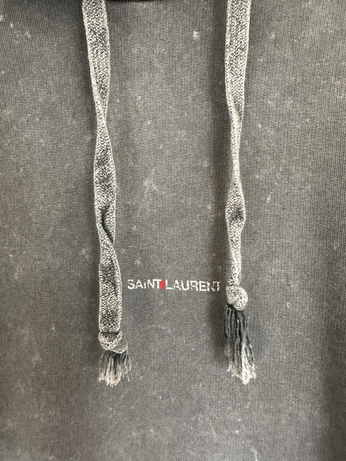 Saint Laurent Paris $890 Saint Laurent acid wash grey Rive Gauche logo hoodie Size US S / EU 44-46 / 1 - 18 Thumbnail