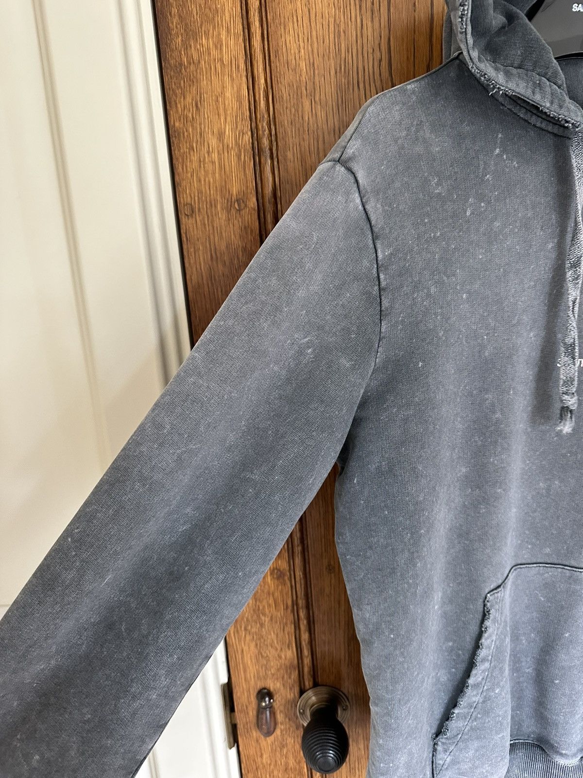 Saint Laurent Paris $890 Saint Laurent acid wash grey Rive Gauche logo hoodie Size US S / EU 44-46 / 1 - 15 Thumbnail