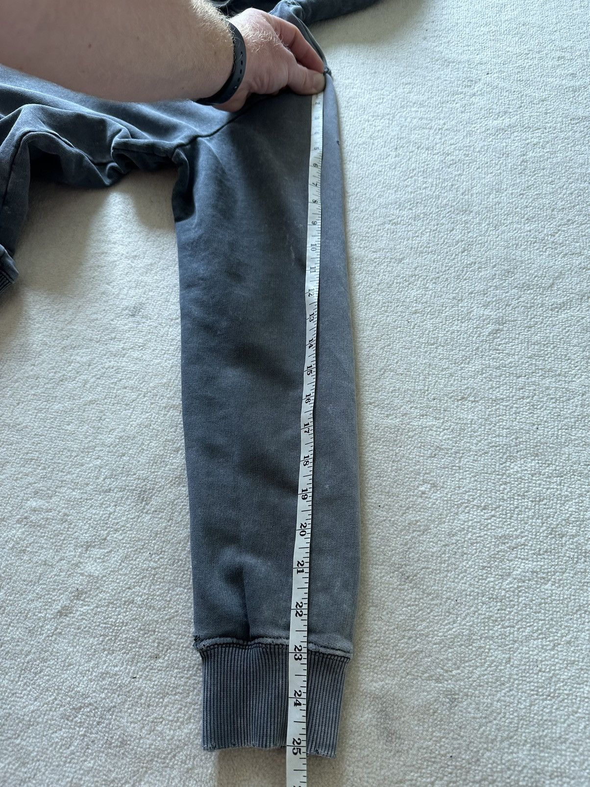 Saint Laurent Paris $890 Saint Laurent acid wash grey Rive Gauche logo hoodie Size US S / EU 44-46 / 1 - 6 Thumbnail
