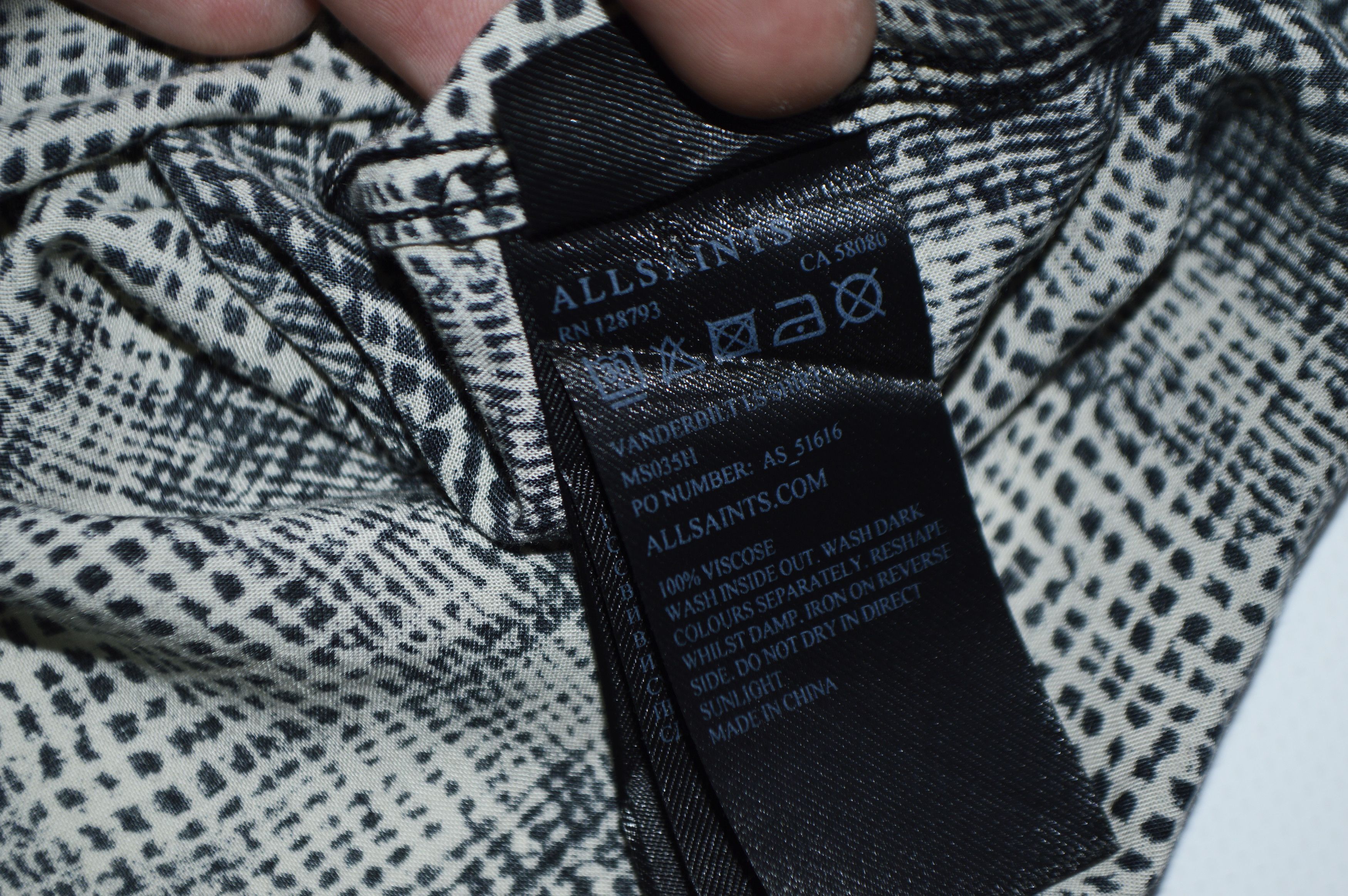 Allsaints AllSaints Vanderbilt Viscose Shirt Size M Size US M / EU 48-50 / 2 - 6 Thumbnail