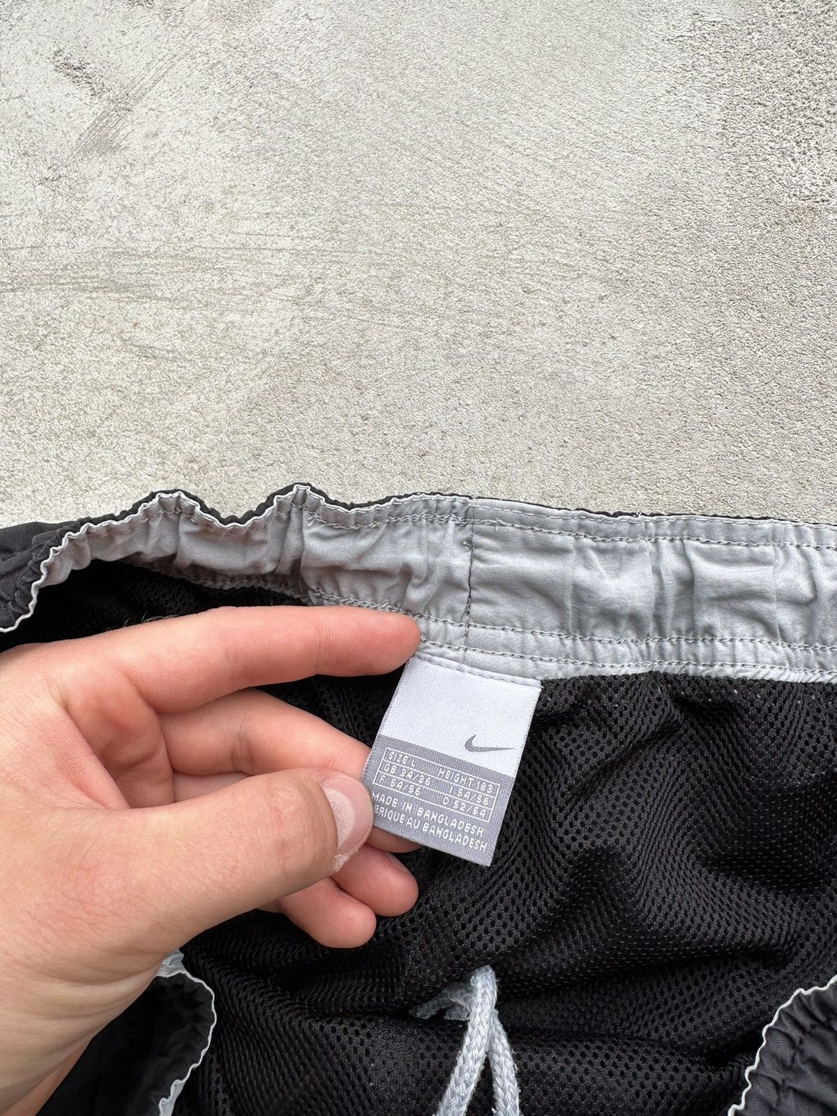 Nike Nylon Drill Track Pants Swoosh Y2K Rap TN