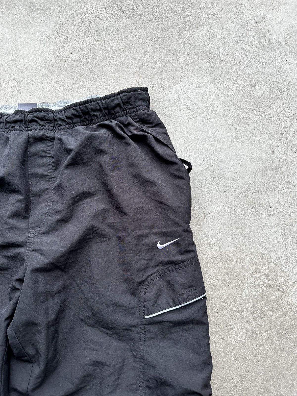 Nike Nylon Drill Track Pants Swoosh Y2K Rap TN