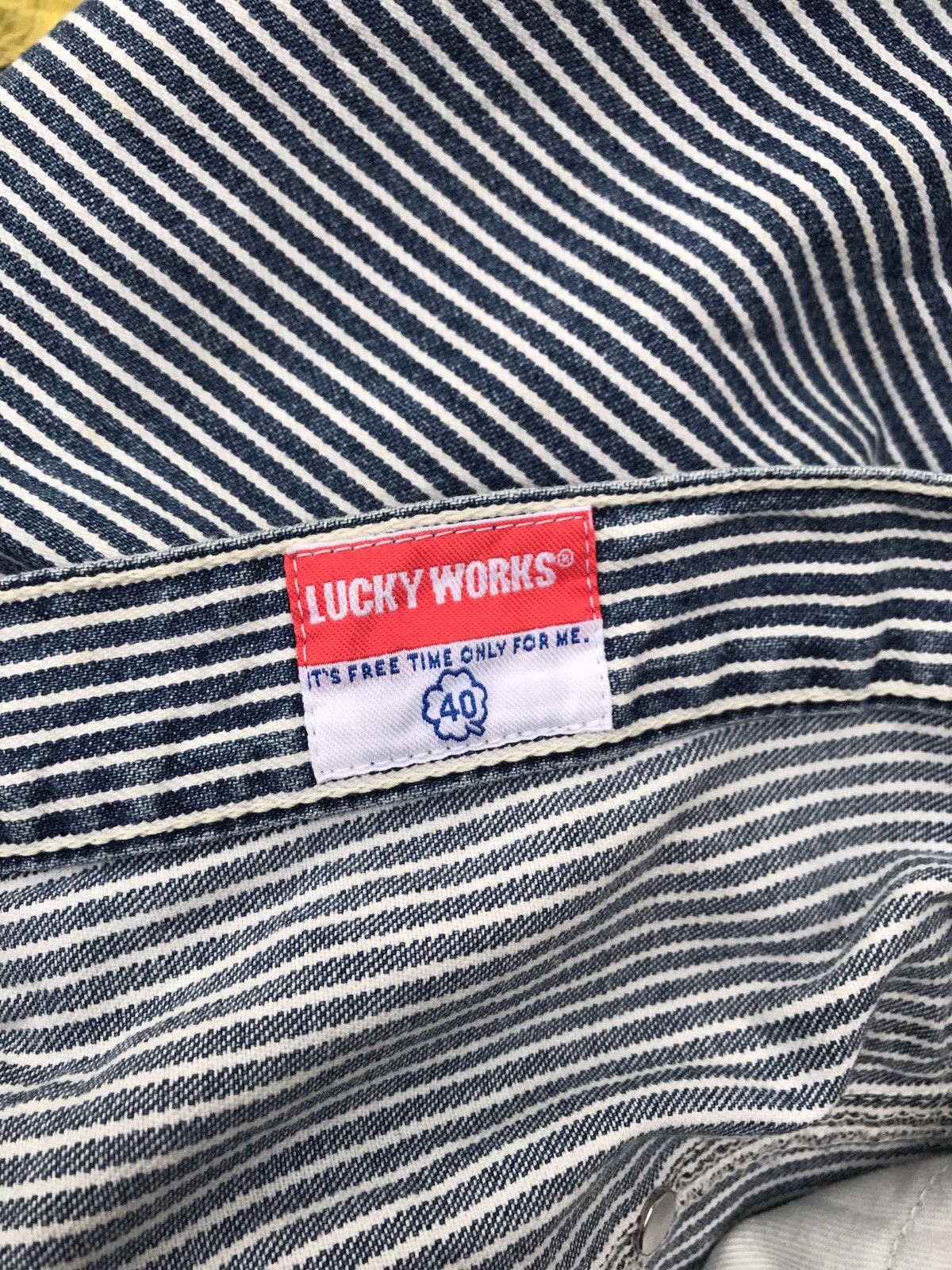 Japanese Brand Japanese Brand Lucky Works Stripe Pants Workwear Style Size US 31 - 8 Thumbnail