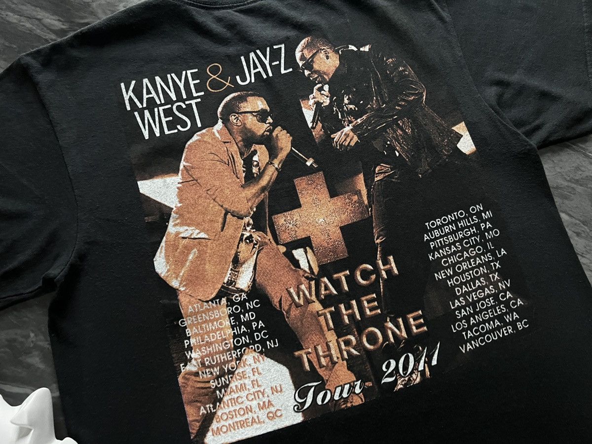 Jay-Z × Kanye West × Rap Tees Jay-Z Kanye West : Watch The Throne Tour 2011 Size US L / EU 52-54 / 3 - 5 Thumbnail