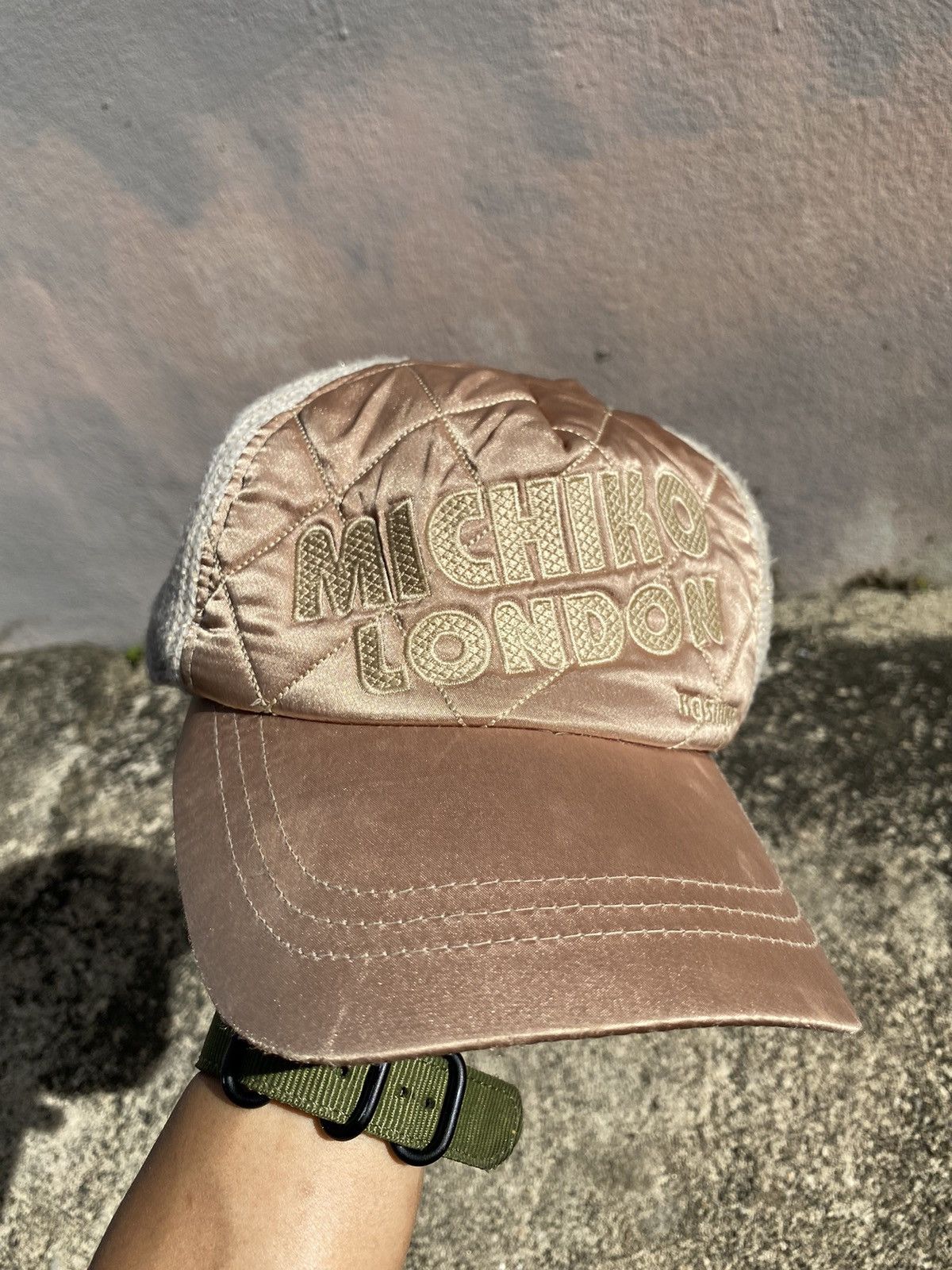 Designer × Japanese Brand × Michiko Koshino London 💥RARE💥Vtg Designer Michiko Koshino London Trucker Satin Cap Size ONE SIZE - 3 Thumbnail