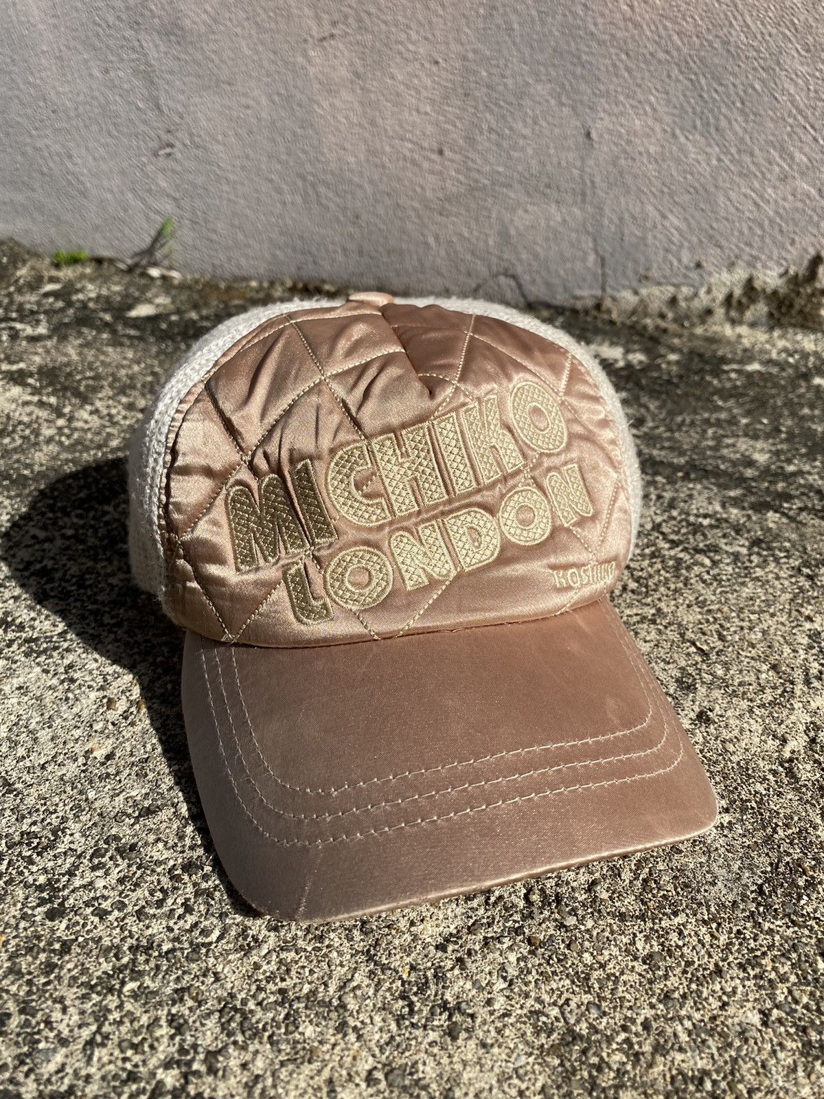 Designer × Japanese Brand × Michiko Koshino London 💥RARE💥Vtg Designer Michiko Koshino London Trucker Satin Cap Size ONE SIZE - 1 Thumbnail