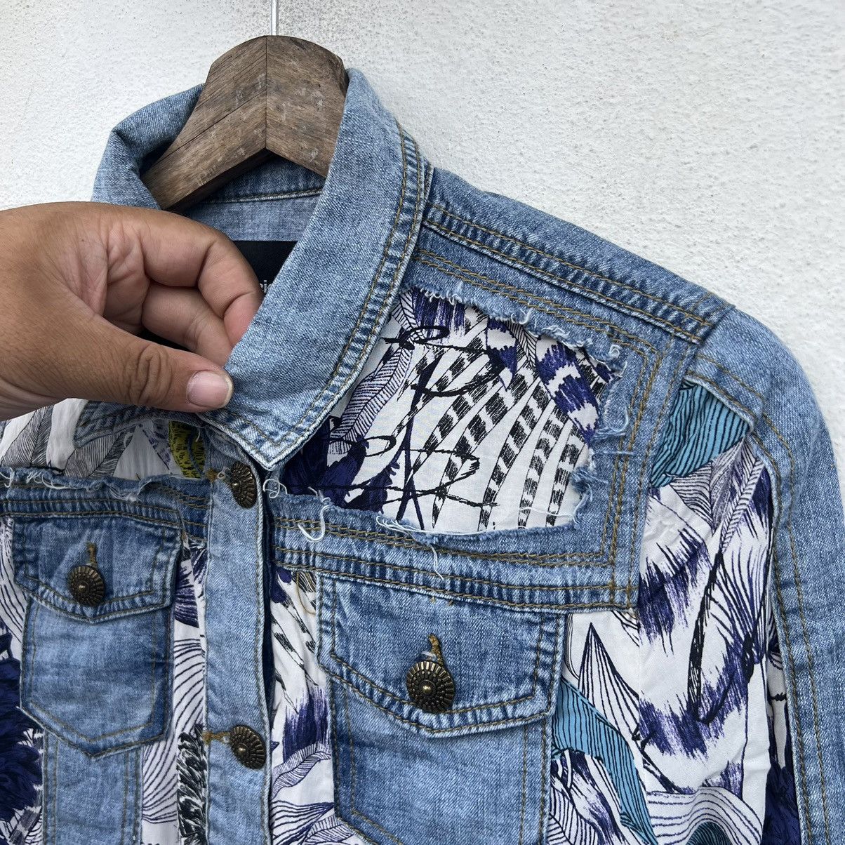 Japanese Brand VINTAGE RARE DISTRESSED DESIGUAL DENIM JACKET Size US S / EU 44-46 / 1 - 4 Thumbnail
