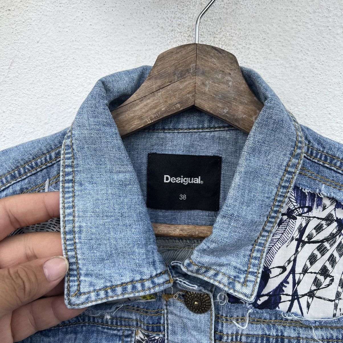 Japanese Brand VINTAGE RARE DISTRESSED DESIGUAL DENIM JACKET Size US S / EU 44-46 / 1 - 5 Thumbnail