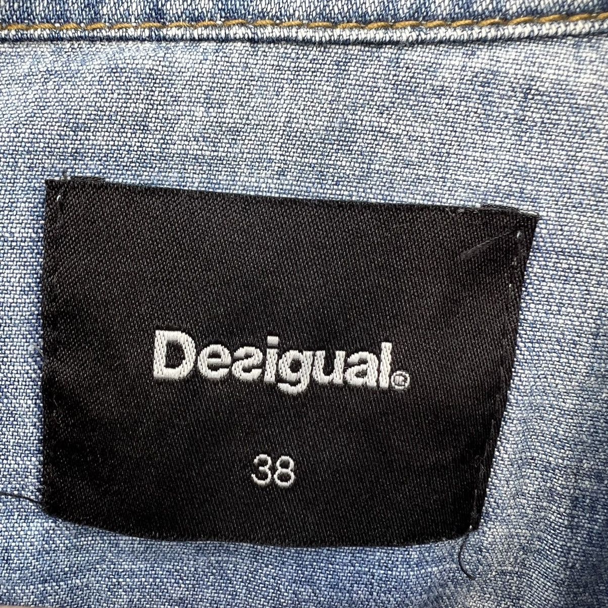 Japanese Brand VINTAGE RARE DISTRESSED DESIGUAL DENIM JACKET Size US S / EU 44-46 / 1 - 12 Thumbnail