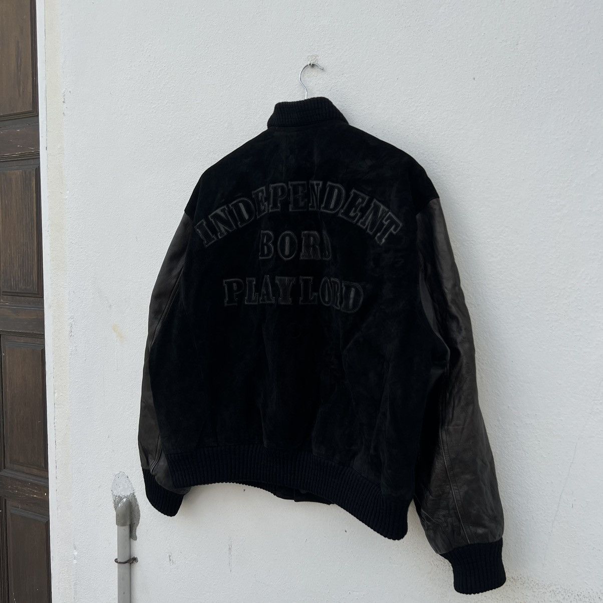 Vintage VINTAGE VARSITY JACKET LEATHER INDEPENDENT BORN PLAYLORD Size US L / EU 52-54 / 3 - 5 Thumbnail