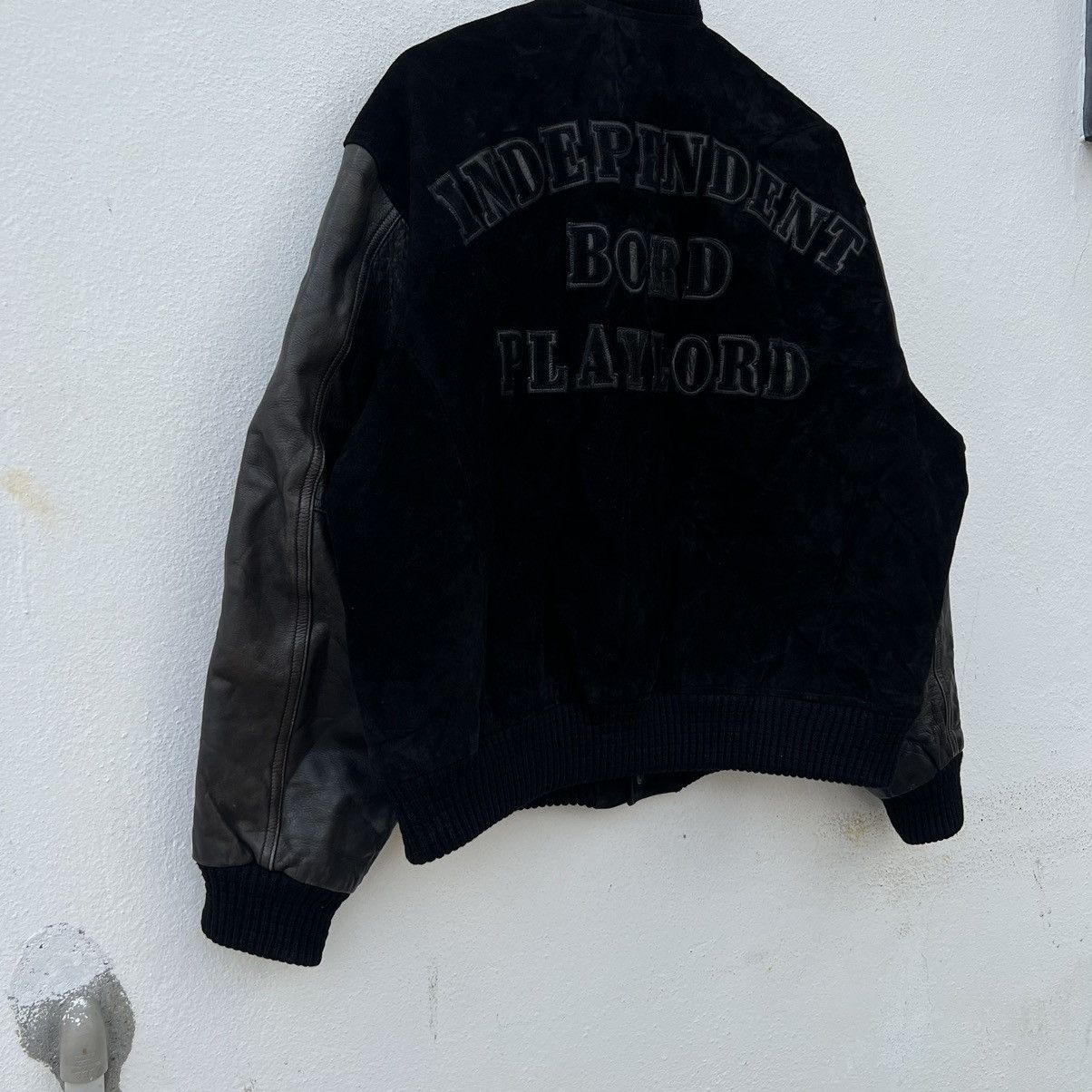 Vintage VINTAGE VARSITY JACKET LEATHER INDEPENDENT BORN PLAYLORD Size US L / EU 52-54 / 3 - 7 Thumbnail