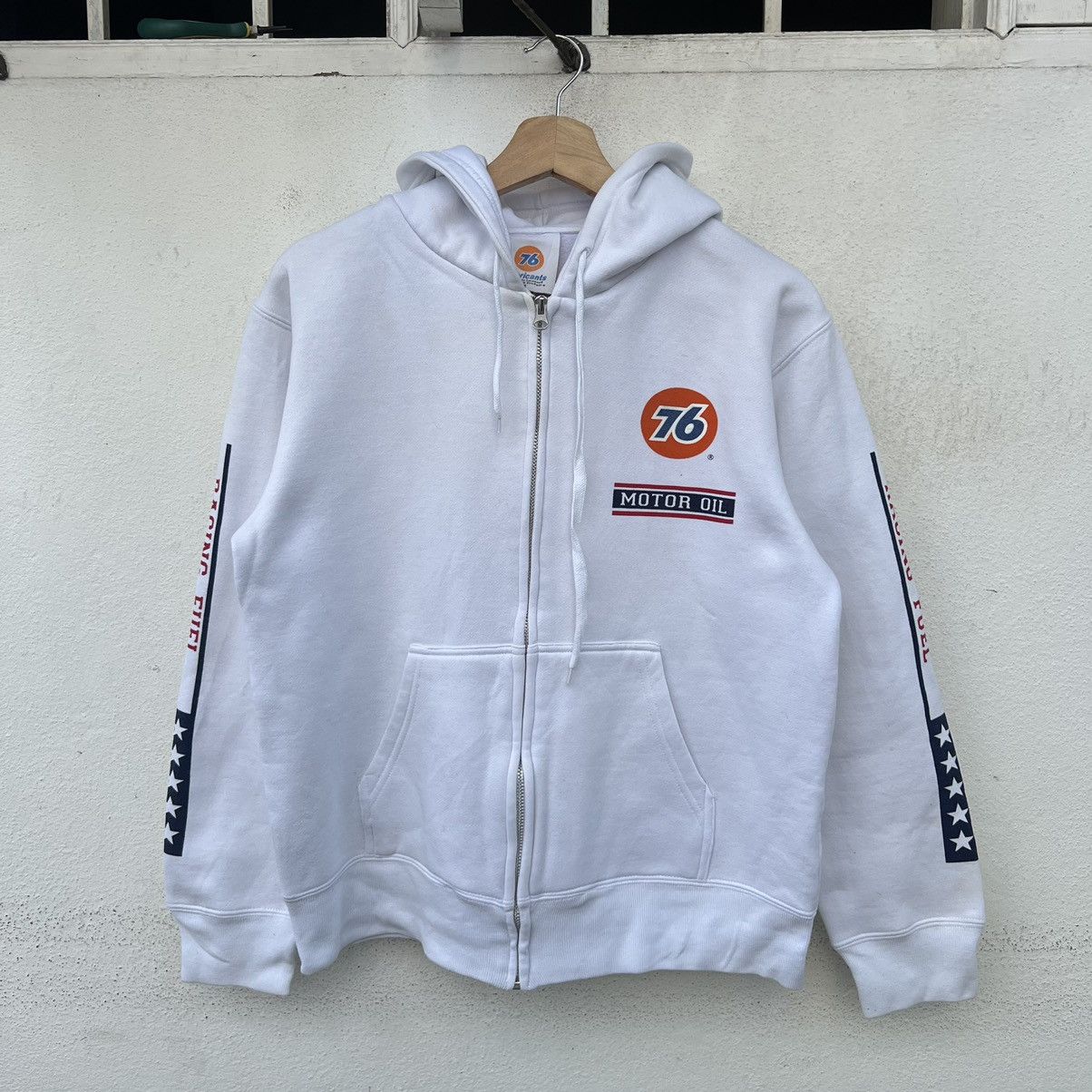 Japanese Brand VINTAGE 76 LUBRICANT HOODIE SWEATER BIG LOGO Size US M / EU 48-50 / 2 - 2 Thumbnail