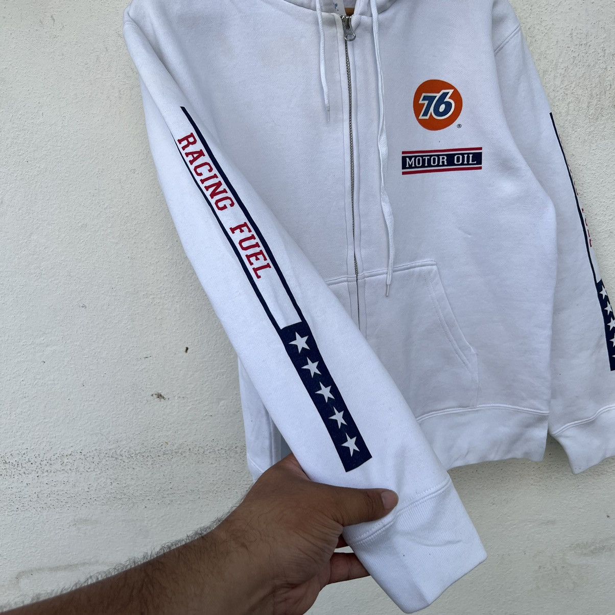 Japanese Brand VINTAGE 76 LUBRICANT HOODIE SWEATER BIG LOGO Size US M / EU 48-50 / 2 - 6 Thumbnail