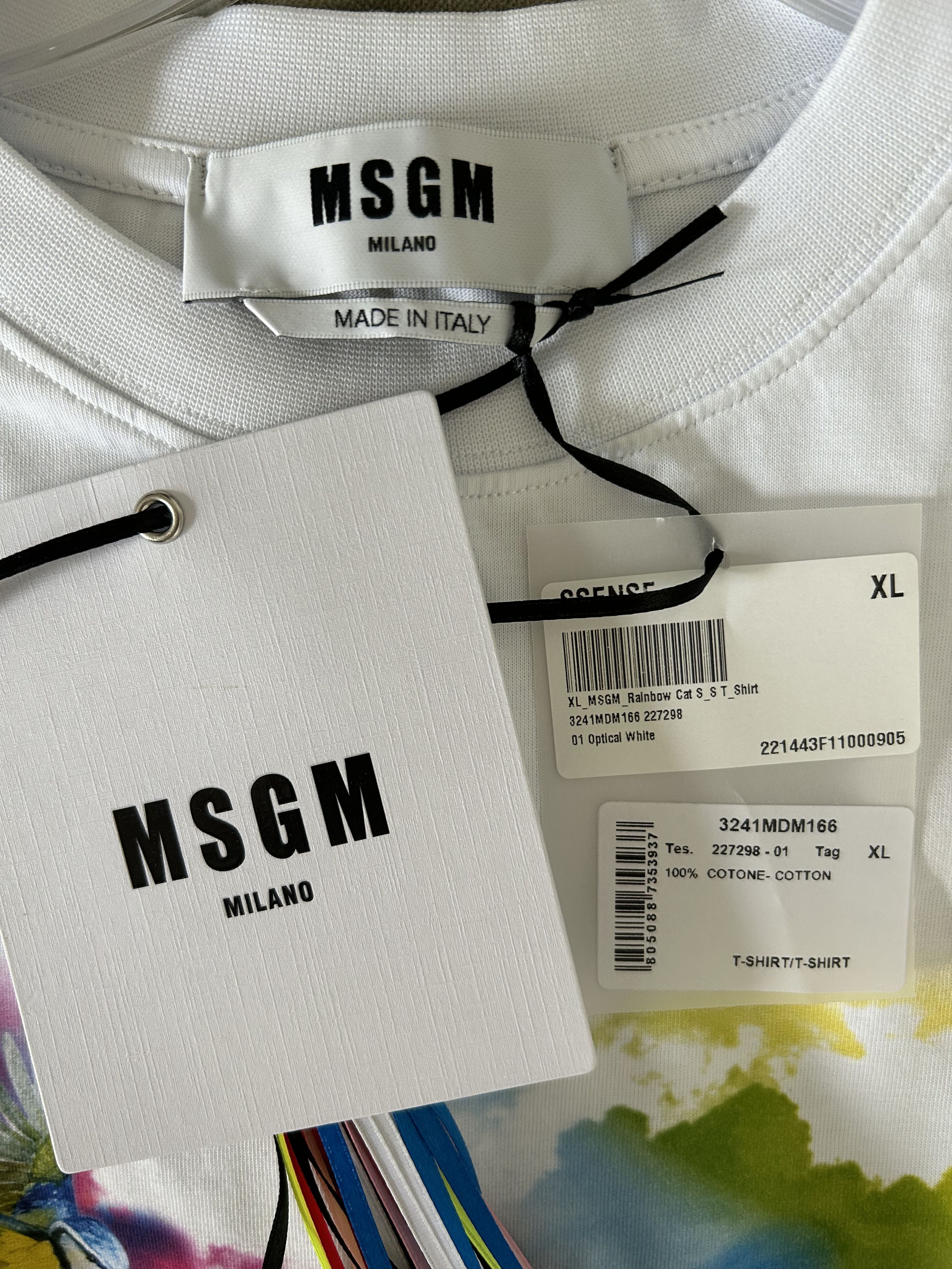 MSGM MSGM Rainbow Cat Graphic T-shirt XL NWT Made in Italy Size XL / US 12-14 / IT 48-50 - 8 Thumbnail