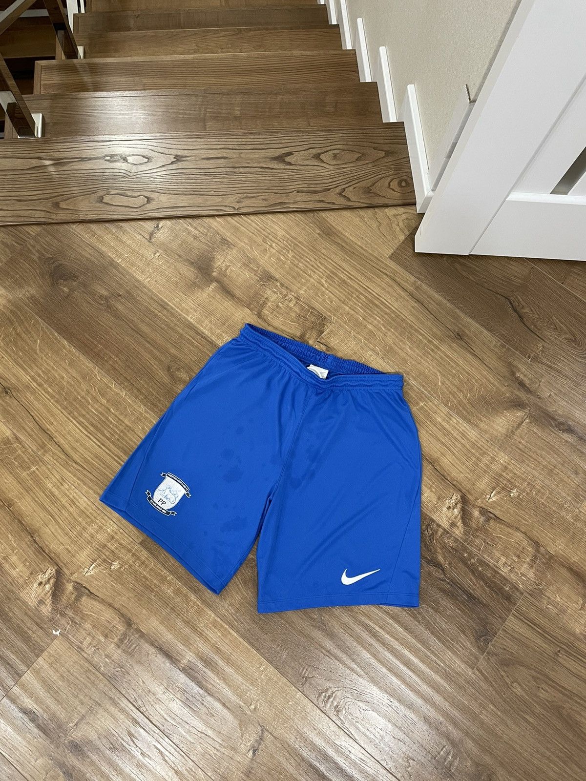 Nike × Vintage Vintage Nike Y2K Swoosh Logo Drill Shorts Size M Size US 32 / EU 48 - 1 Thumbnail