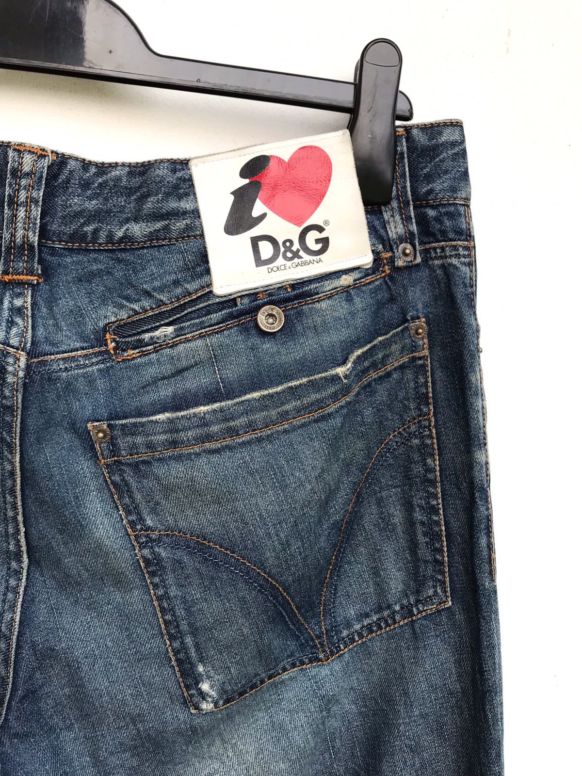 Dolce & Gabbana Dolce & Gabbana D&G Italy Distressed Denim Pants Size US 34 / EU 50 - 8 Thumbnail