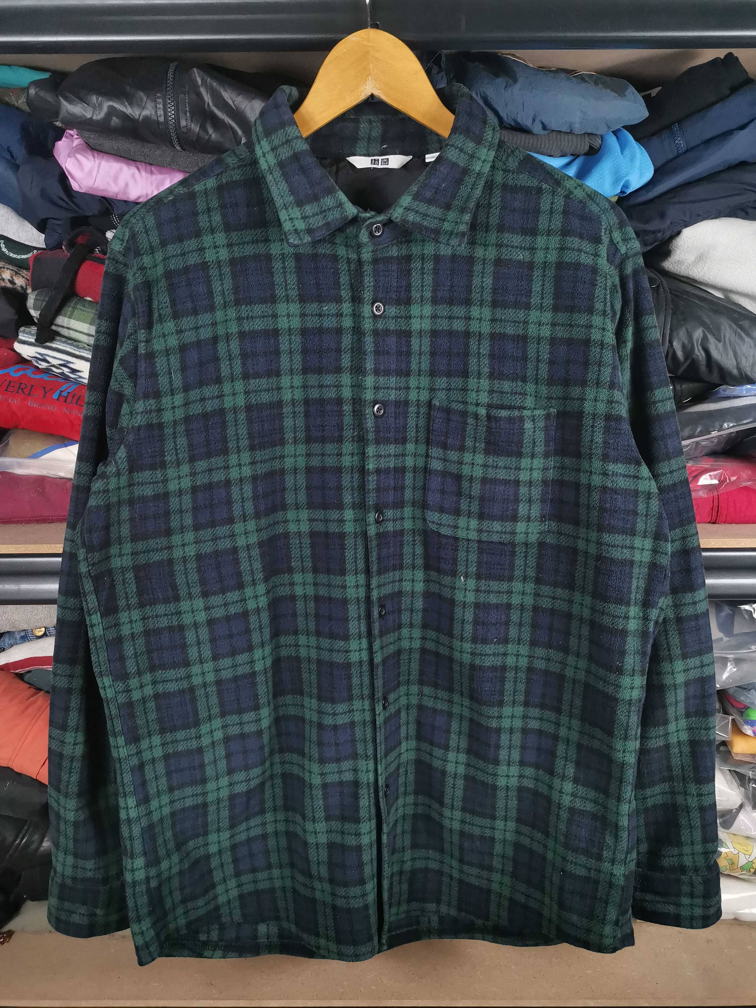 Japanese Brand Uniqlo Plaid Flannel Shirt