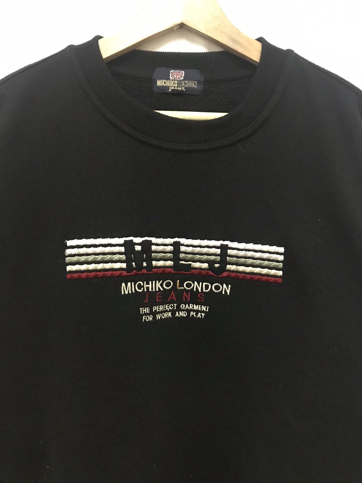 Japanese Brand Vintage Michiko Koshino London Sweatshirt Big Logo Size US L / EU 52-54 / 3 - 2 Thumbnail
