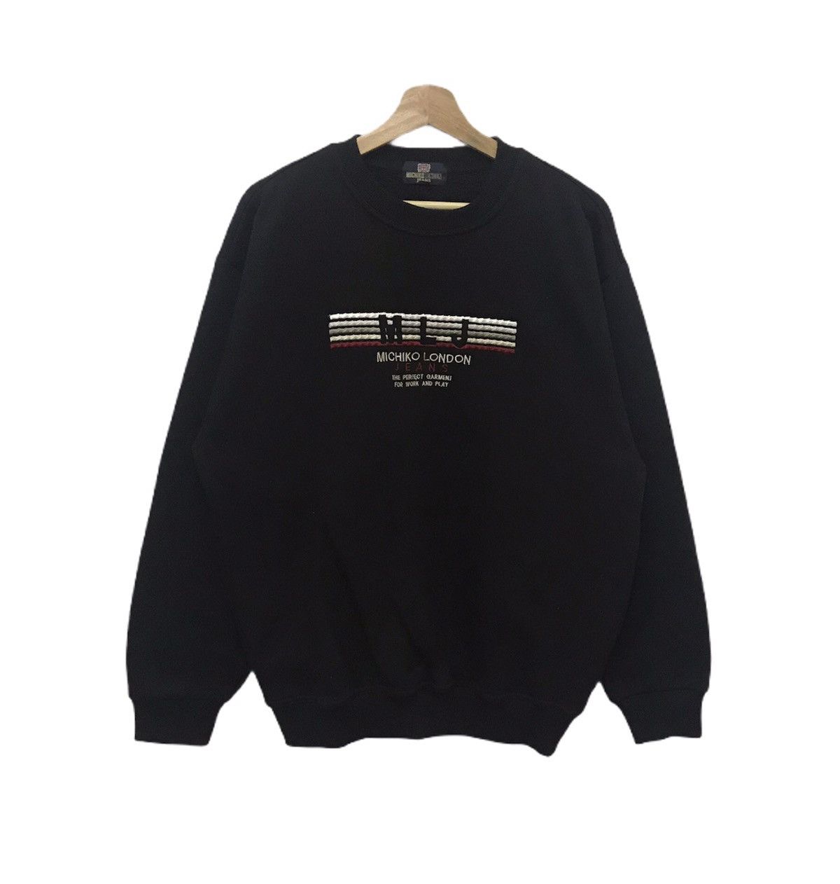 Japanese Brand Vintage Michiko Koshino London Sweatshirt Big Logo Size US L / EU 52-54 / 3 - 1 Thumbnail