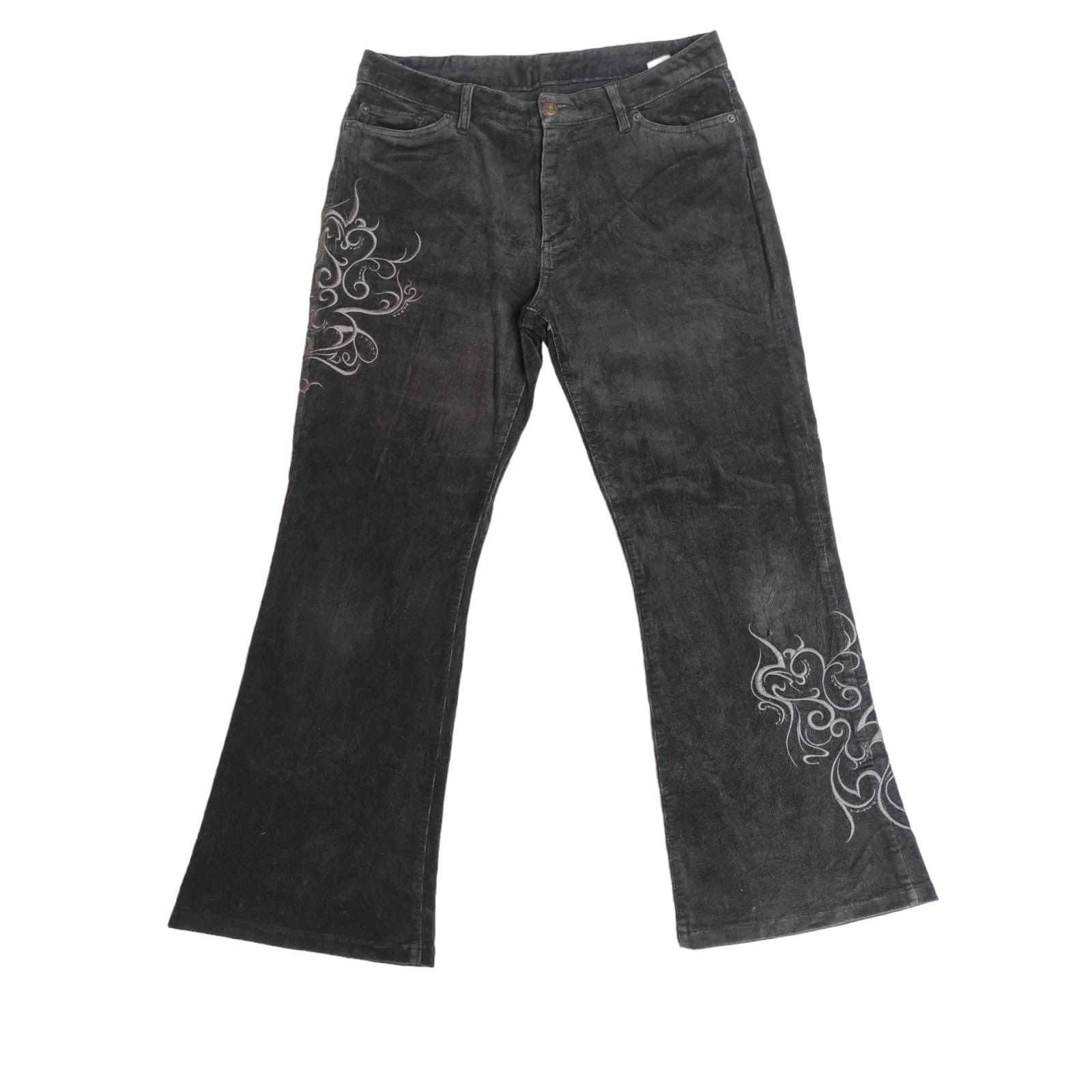 Hysteric Glamour Flare Pants Embroidered low rise bootcut corduroy Size US 30 / EU 46 - 1 Thumbnail