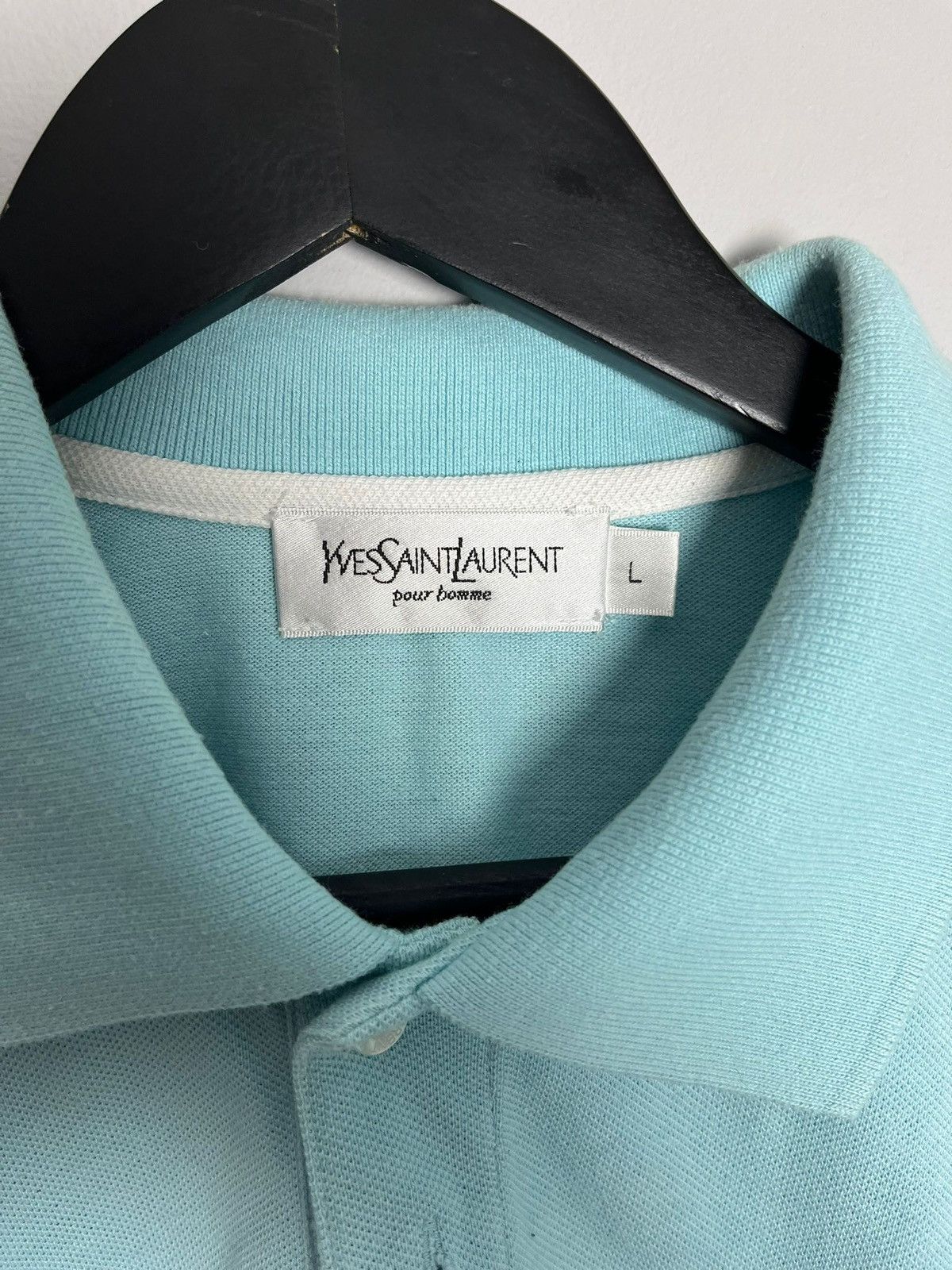 Vintage × Yves Saint Laurent Yves saint Laurent vintage polo big logo Size US L / EU 52-54 / 3 - 3 Thumbnail