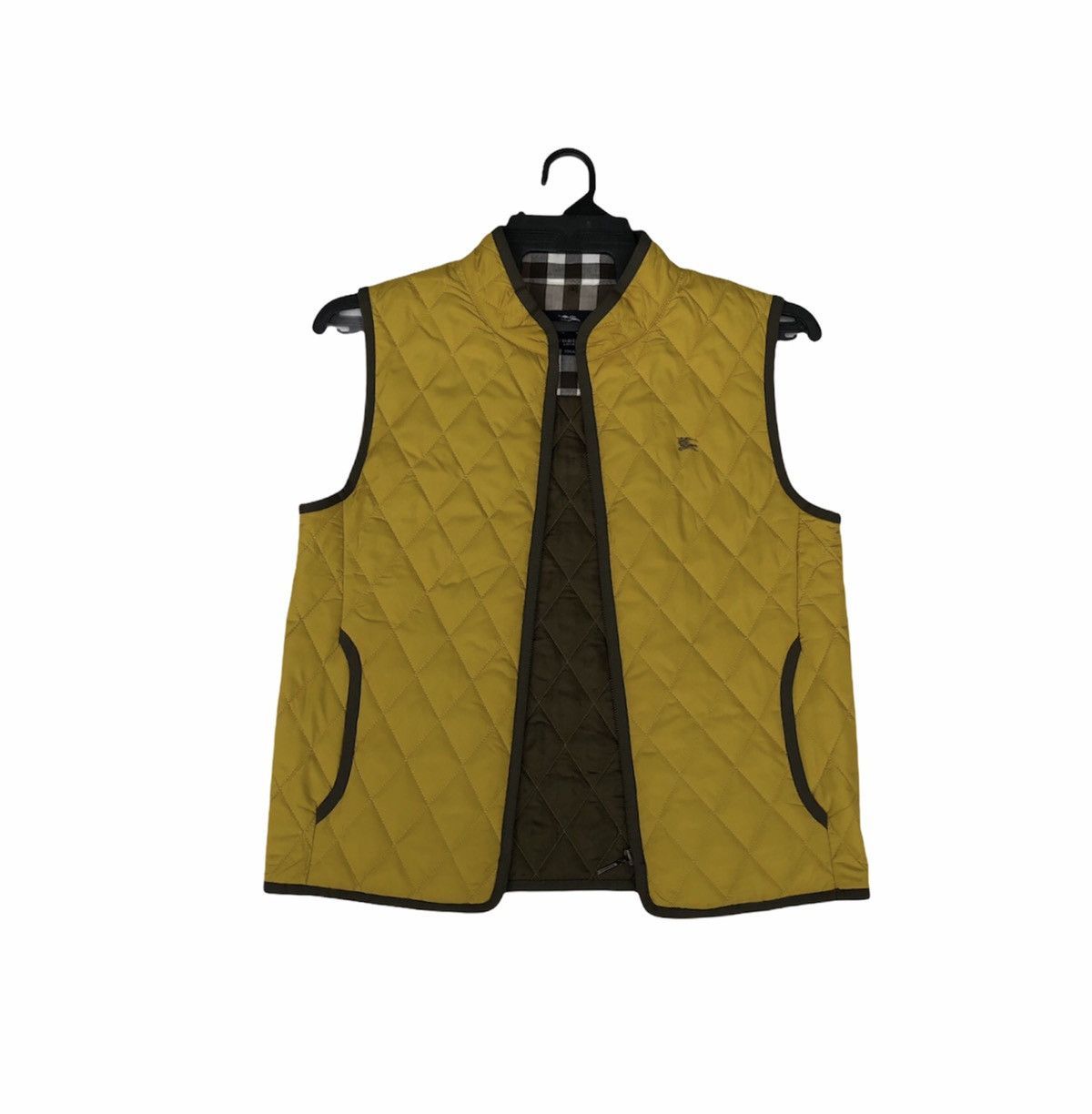 image of Burberry London Diamond Quilted Vest Jacket in Yellow, Men's (Size XS)