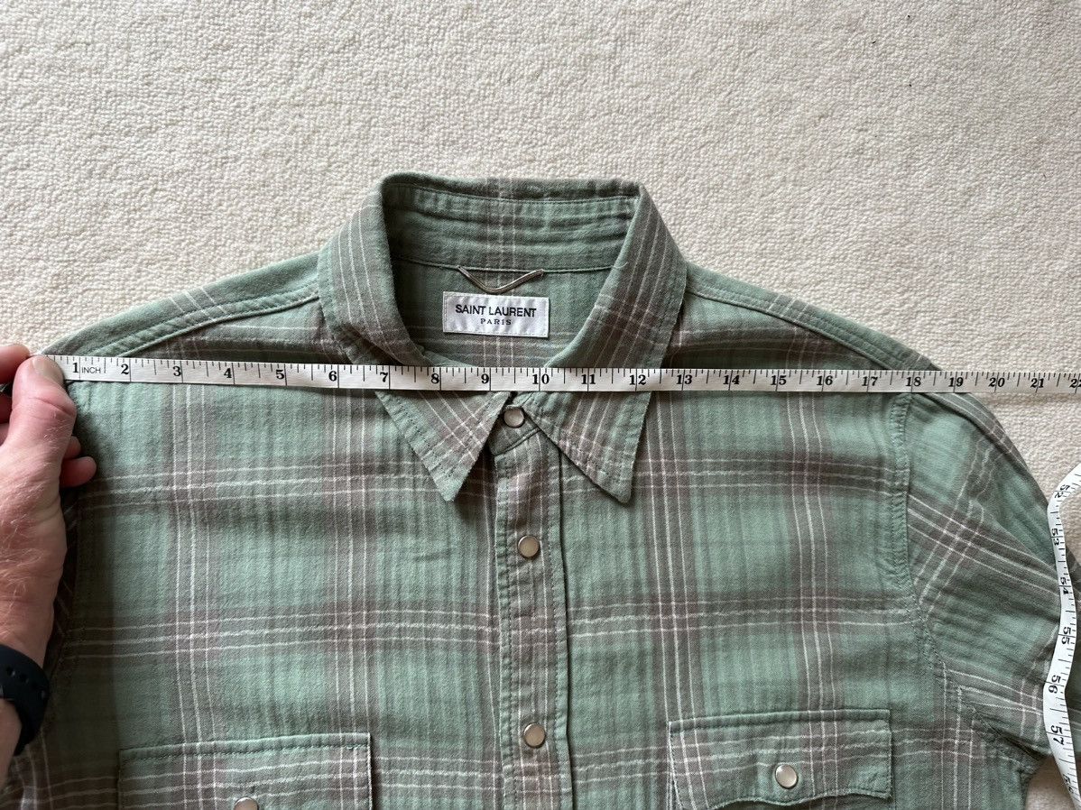 Saint Laurent Paris SS16 Grail Saint Laurent Surf Sound raw hem flannel Hedi Size US XL / EU 56 / 4 - 8 Thumbnail
