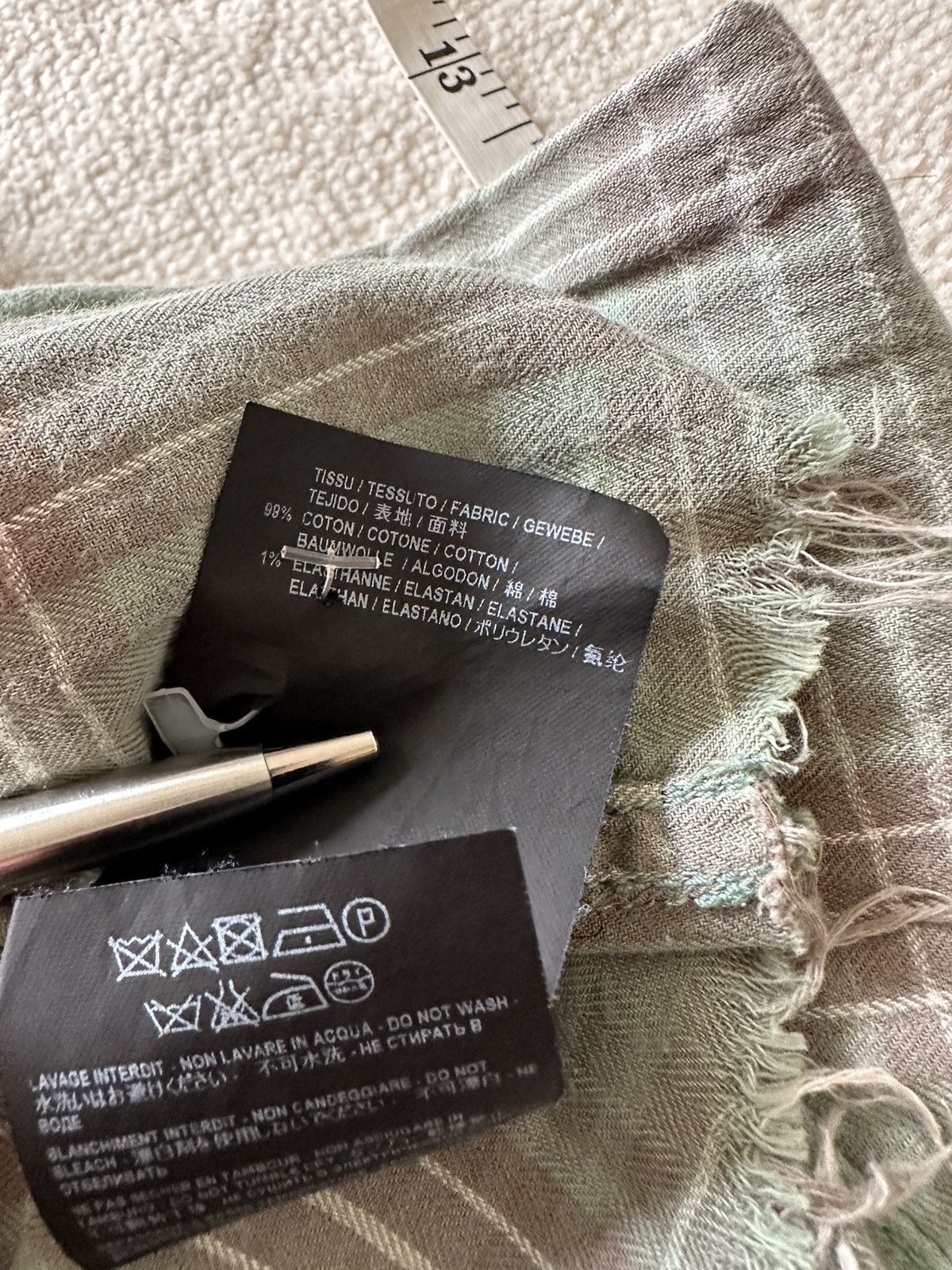 Saint Laurent Paris SS16 Grail Saint Laurent Surf Sound raw hem flannel Hedi Size US XL / EU 56 / 4 - 13 Thumbnail