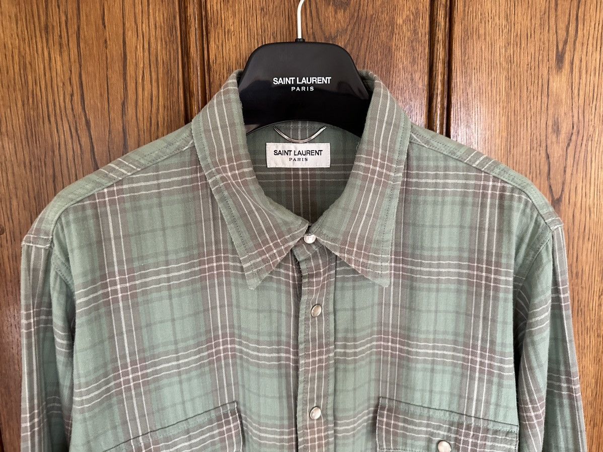 Saint Laurent Paris SS16 Grail Saint Laurent Surf Sound raw hem flannel Hedi Size US XL / EU 56 / 4 - 14 Thumbnail