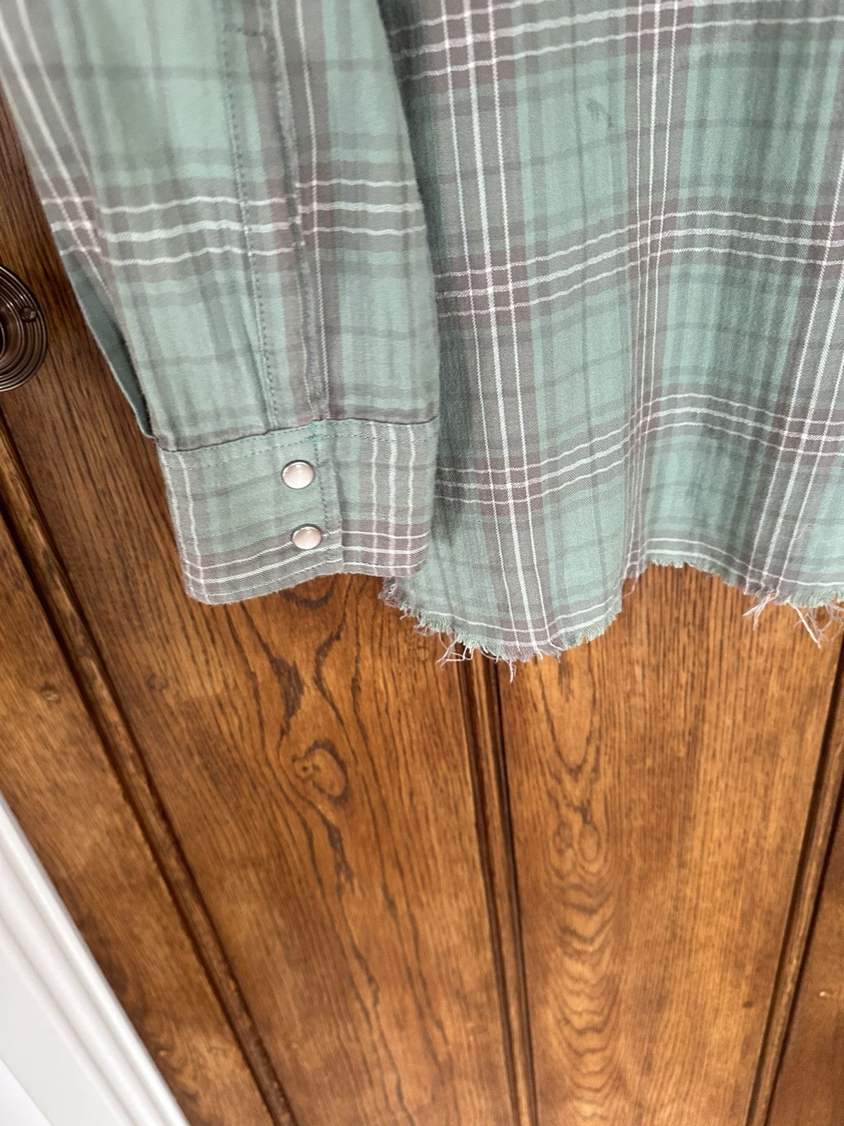 Saint Laurent Paris SS16 Grail Saint Laurent Surf Sound raw hem flannel Hedi Size US XL / EU 56 / 4 - 24 Thumbnail