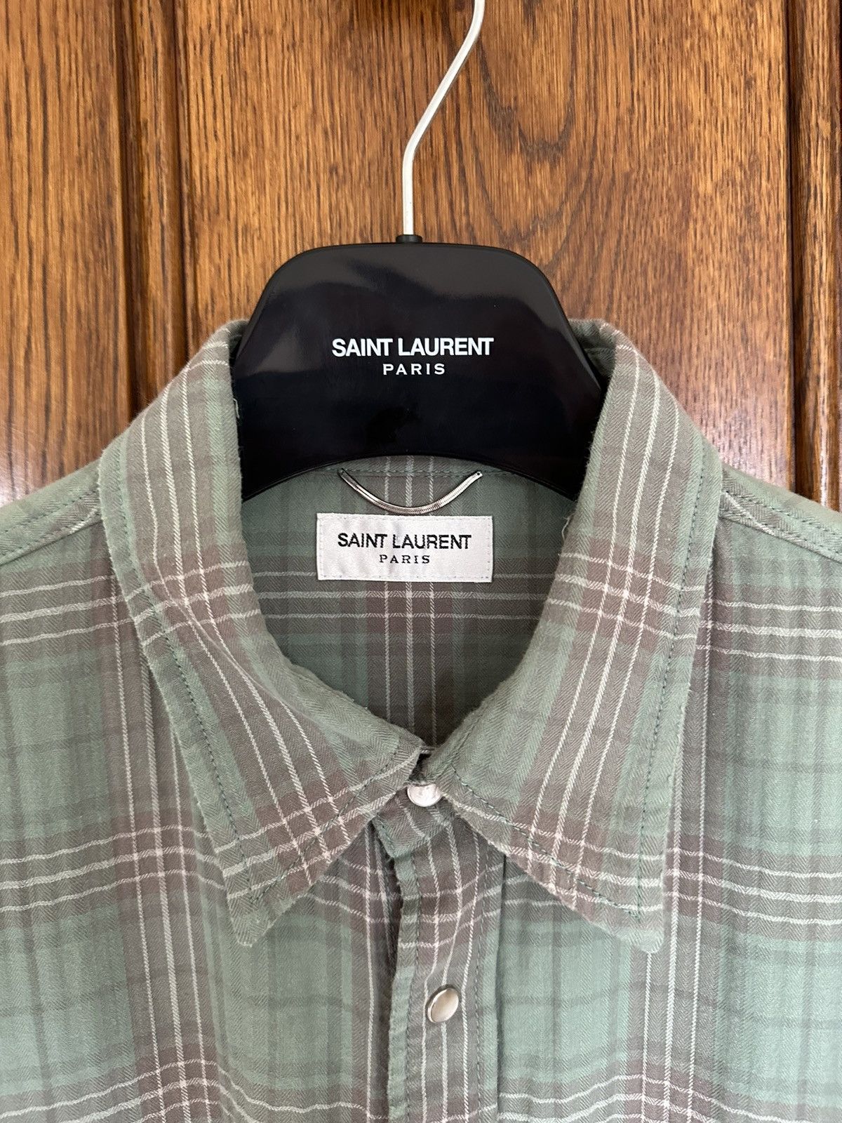 Saint Laurent Paris SS16 Grail Saint Laurent Surf Sound raw hem flannel Hedi Size US XL / EU 56 / 4 - 18 Thumbnail