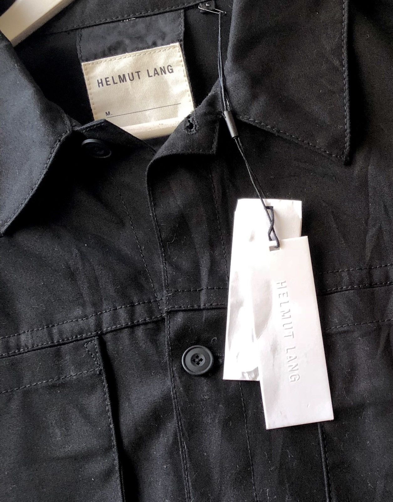 Helmut Lang Helmut Lang Black Denim Field jacket with shirt bottom Size US L / EU 52-54 / 3 - 3 Thumbnail
