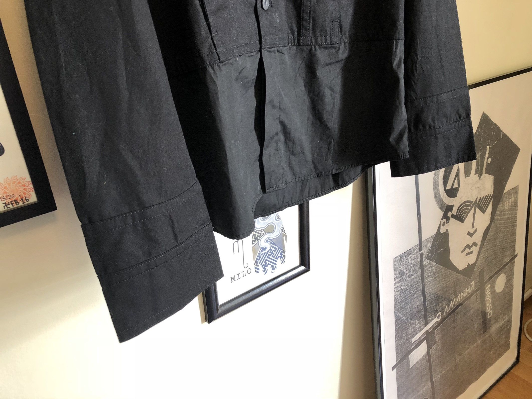 Helmut Lang Helmut Lang Black Denim Field jacket with shirt bottom Size US L / EU 52-54 / 3 - 4 Thumbnail