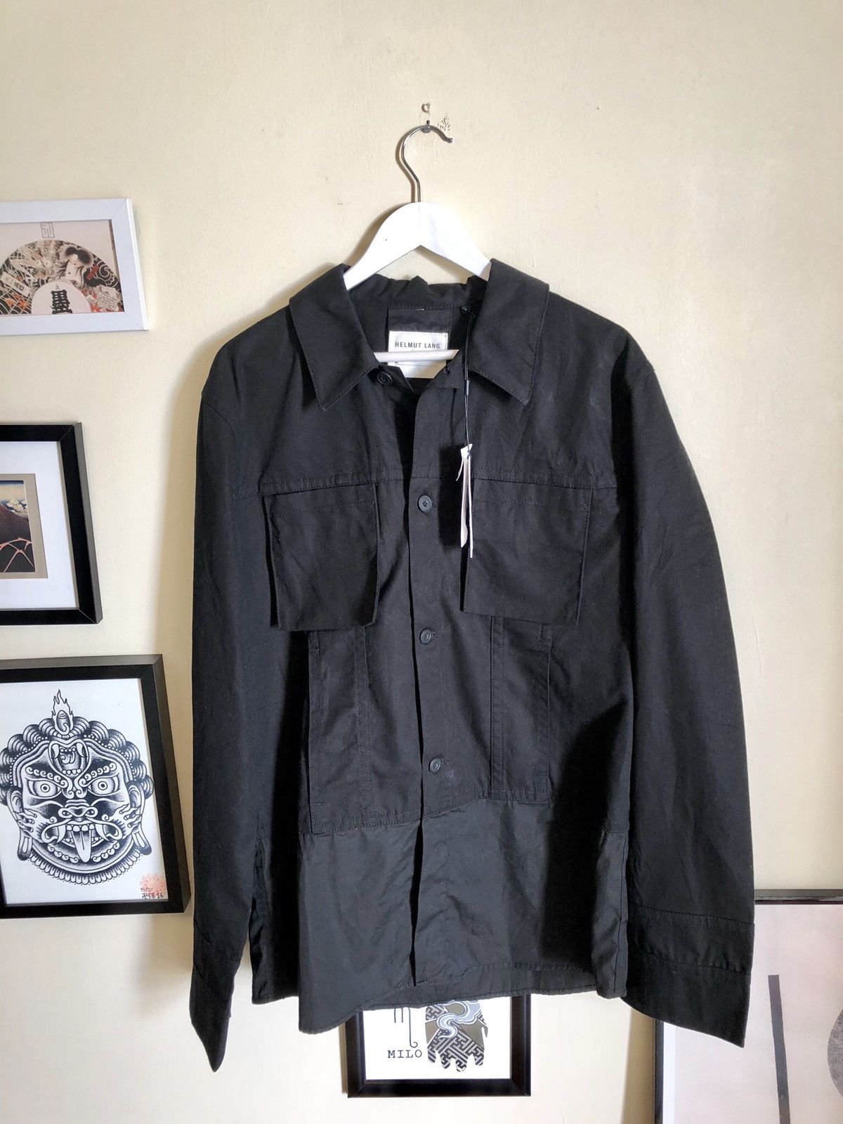 Helmut Lang Helmut Lang Black Denim Field jacket with shirt bottom Size US L / EU 52-54 / 3 - 1 Thumbnail