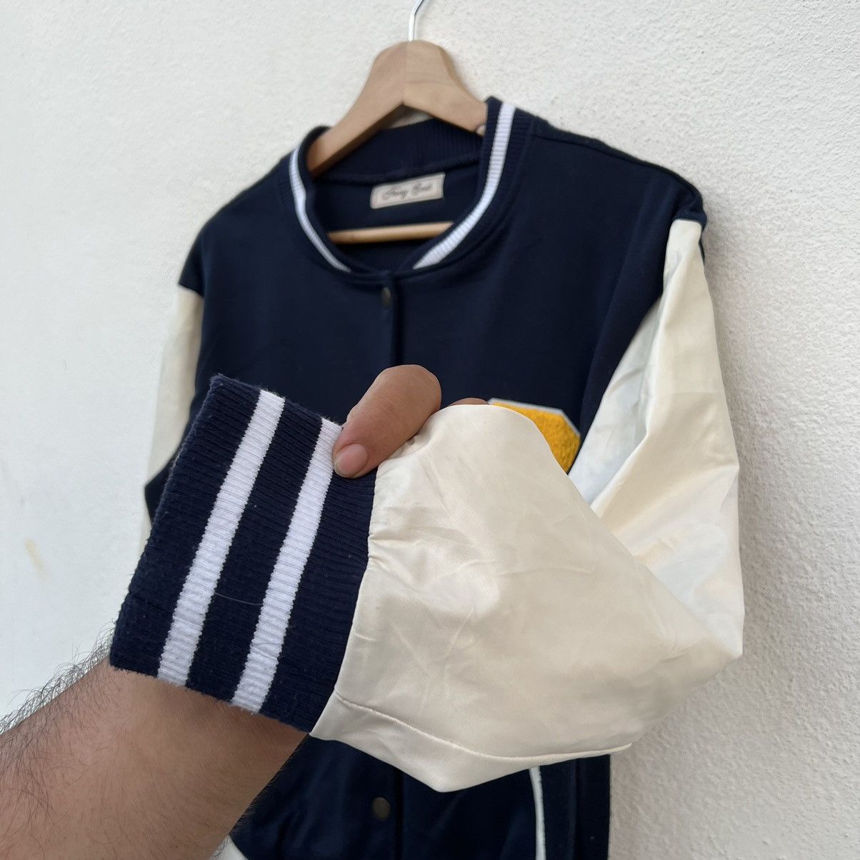 Japanese Brand VARSITY JACKET RARE DESIGN BIG LOGO NOVY SOET Size US M / EU 48-50 / 2 - 6 Thumbnail