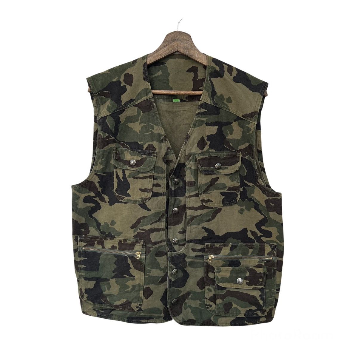 Japanese Brand VINTAGE UTILITY VEST CAMO MULTI POCKET MILITARY COLLECTION Size US L / EU 52-54 / 3 - 1 Thumbnail