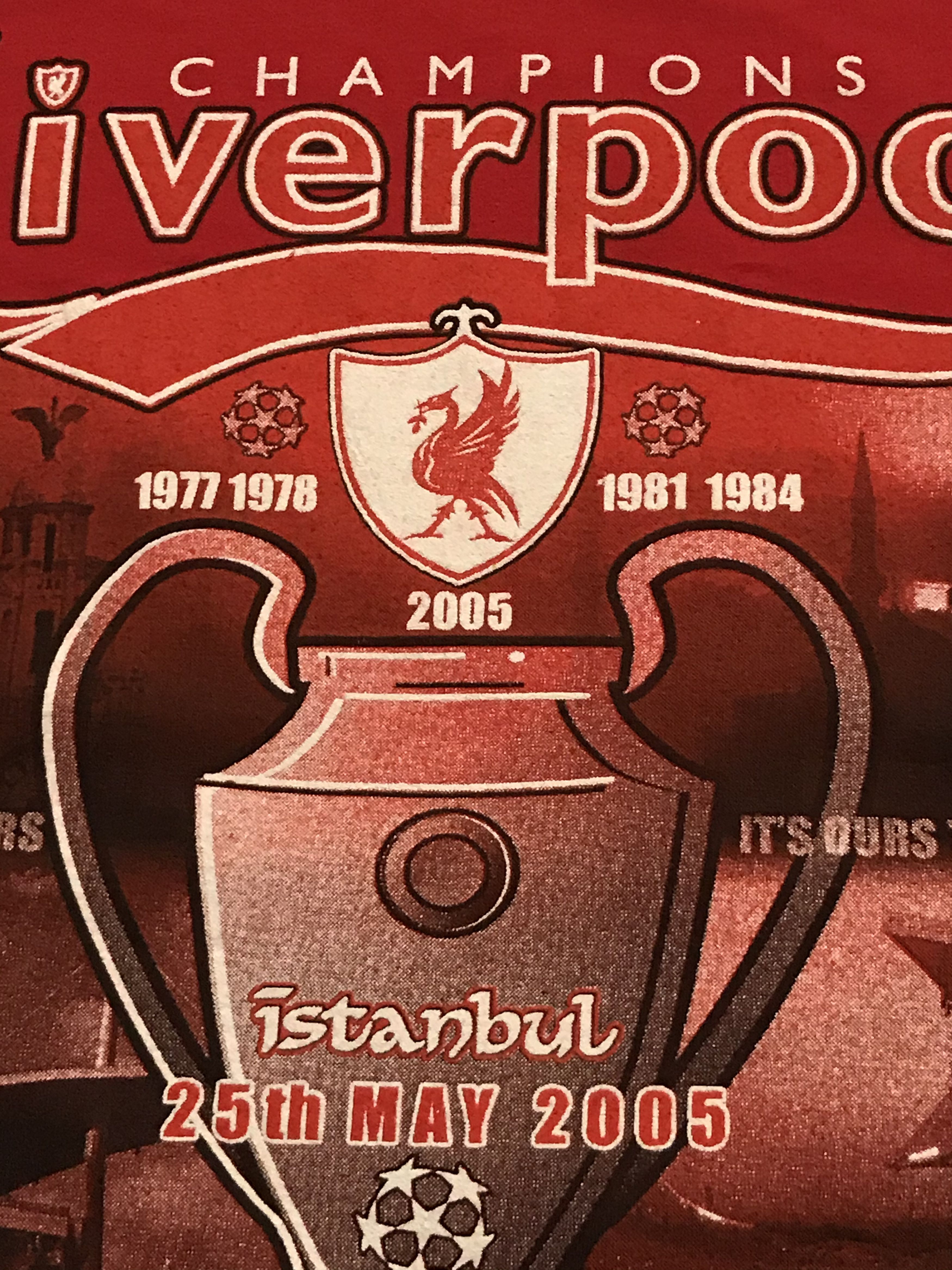 Vintage Vintage t-shirt Liverpool Champions 2005 size XL-L Size US XL / EU 56 / 4 - 4 Thumbnail